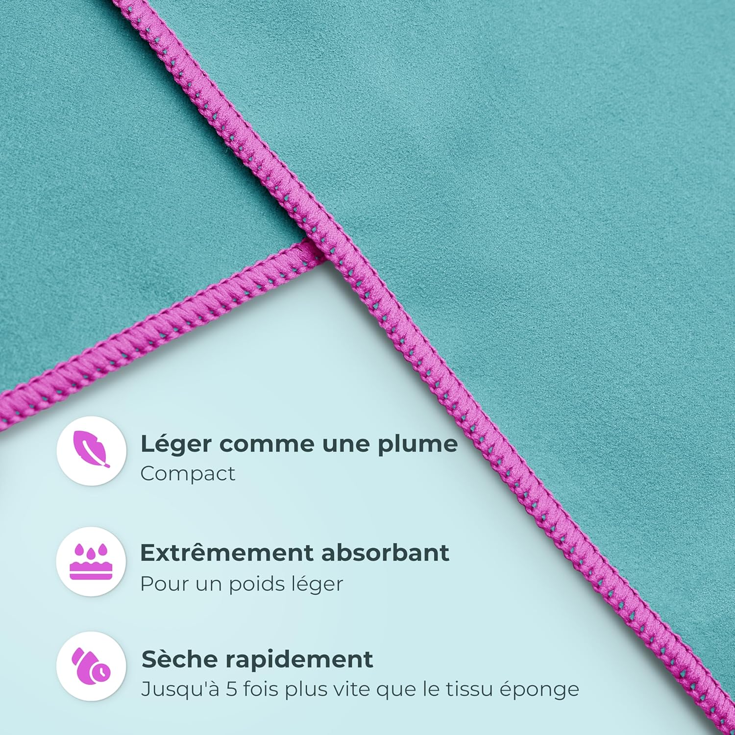 Thumbnail 1 de NirvanaShape Serviette Microfibre 60 x 40 cm – légère, compacte et polyvalente