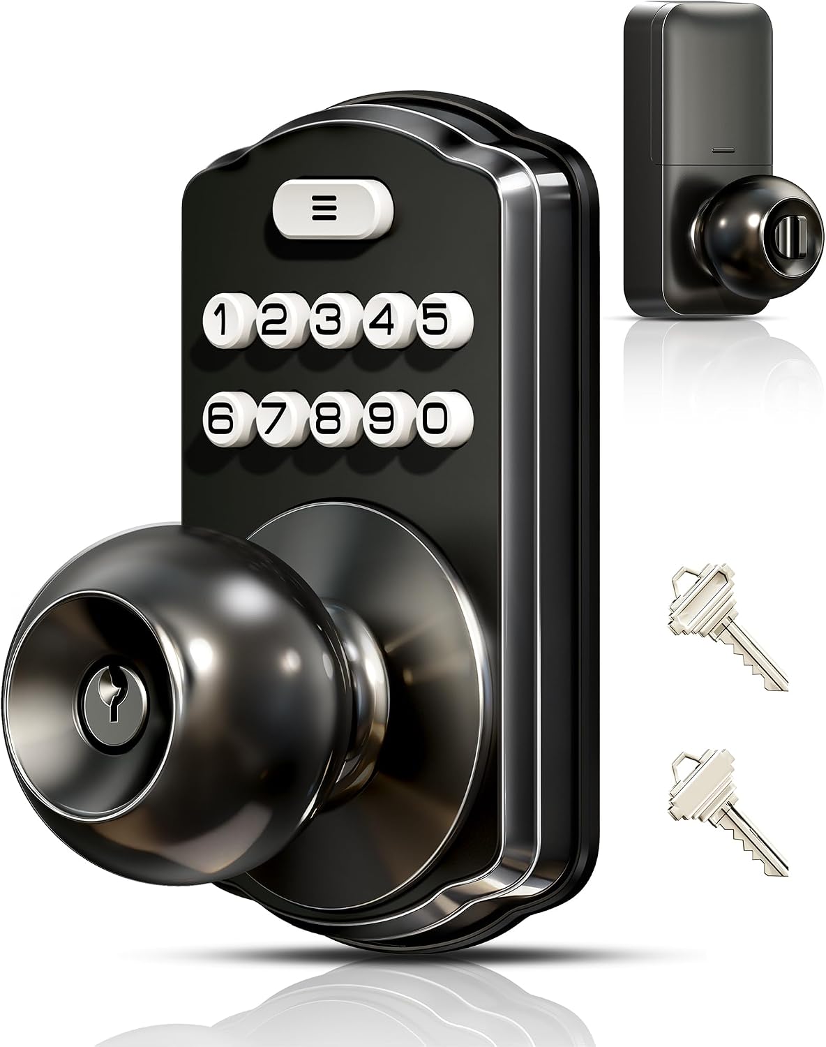 Detalle de Veise Keypad Door Knob Matte Black