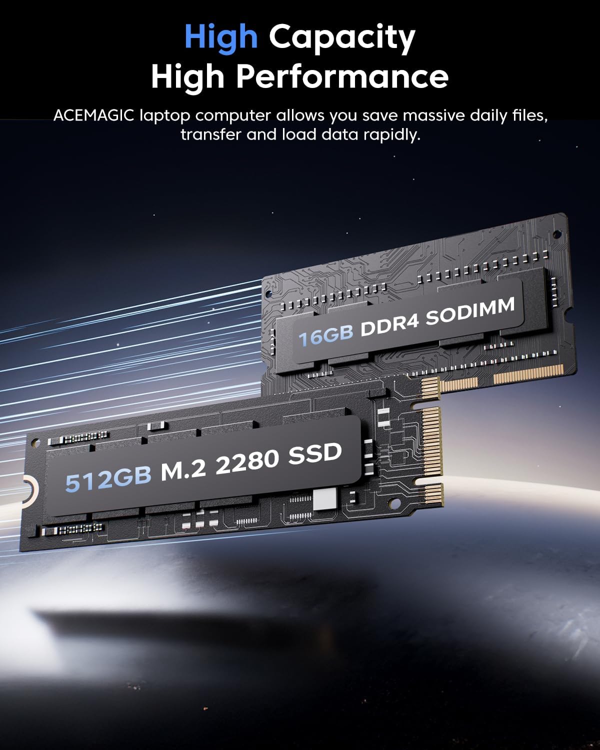 Thumbnail 5 de Tivique AX18 18,5" PC portable Full HD Quad-Core N150, 16 Go RAM et 512 Go SSD