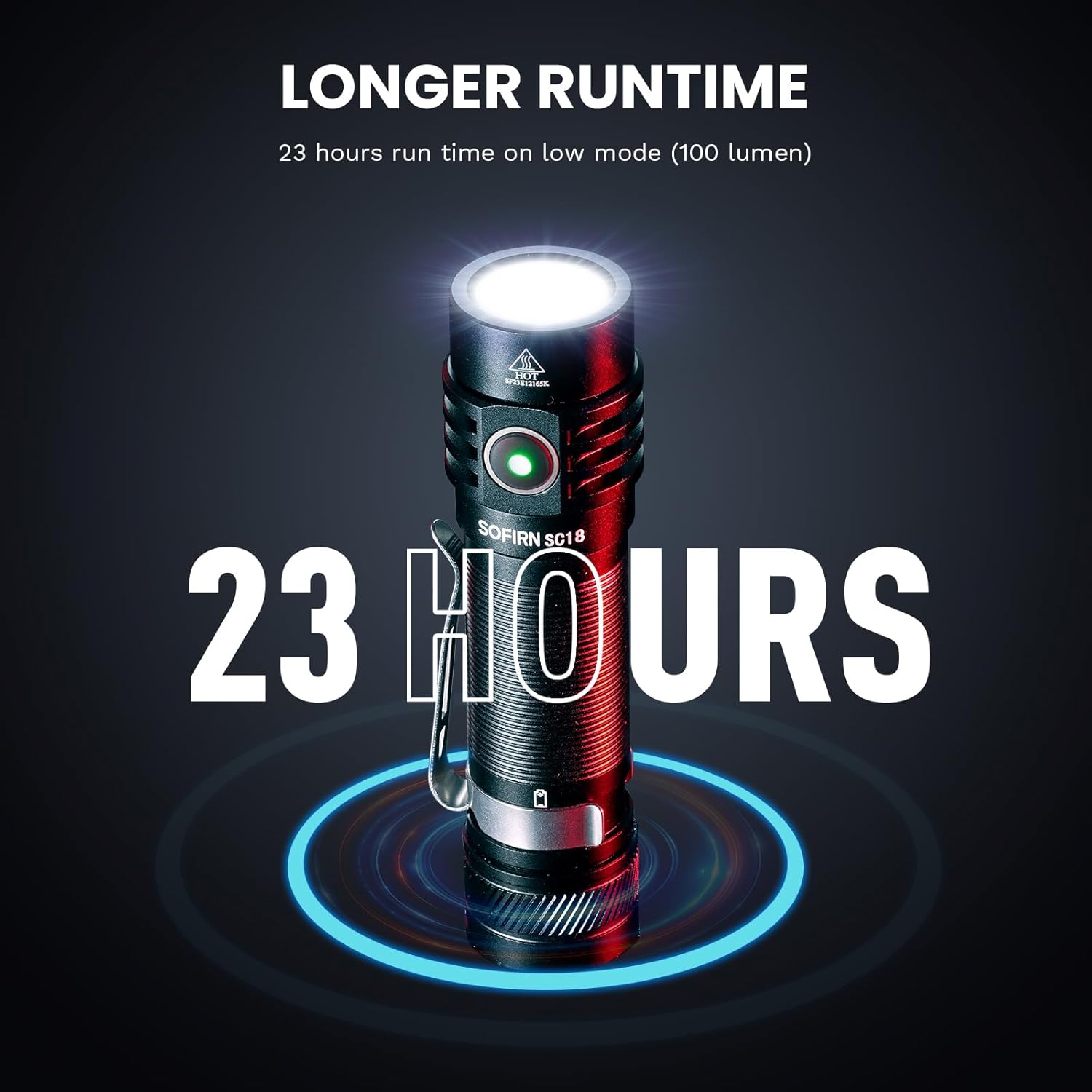 Thumbnail 3 de Sofirn SC18 torcia LED ricaricabile IP68 da campeggio ed emergenza, fino a 1800 lm, USB-C