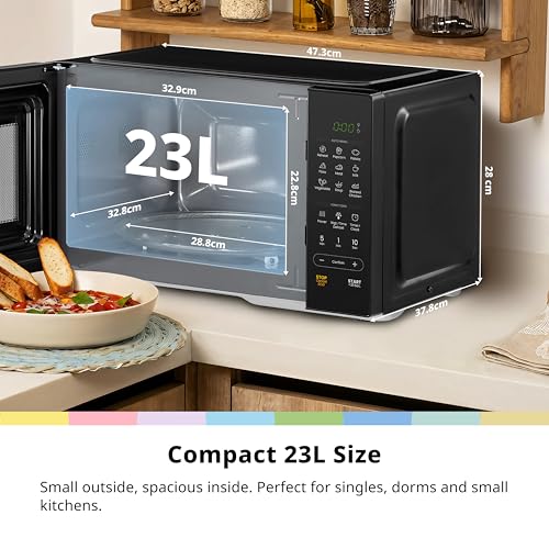 Detalle de COMFEE' 23L Digital Solo Microwave Oven CMO-E232NL(BK) review