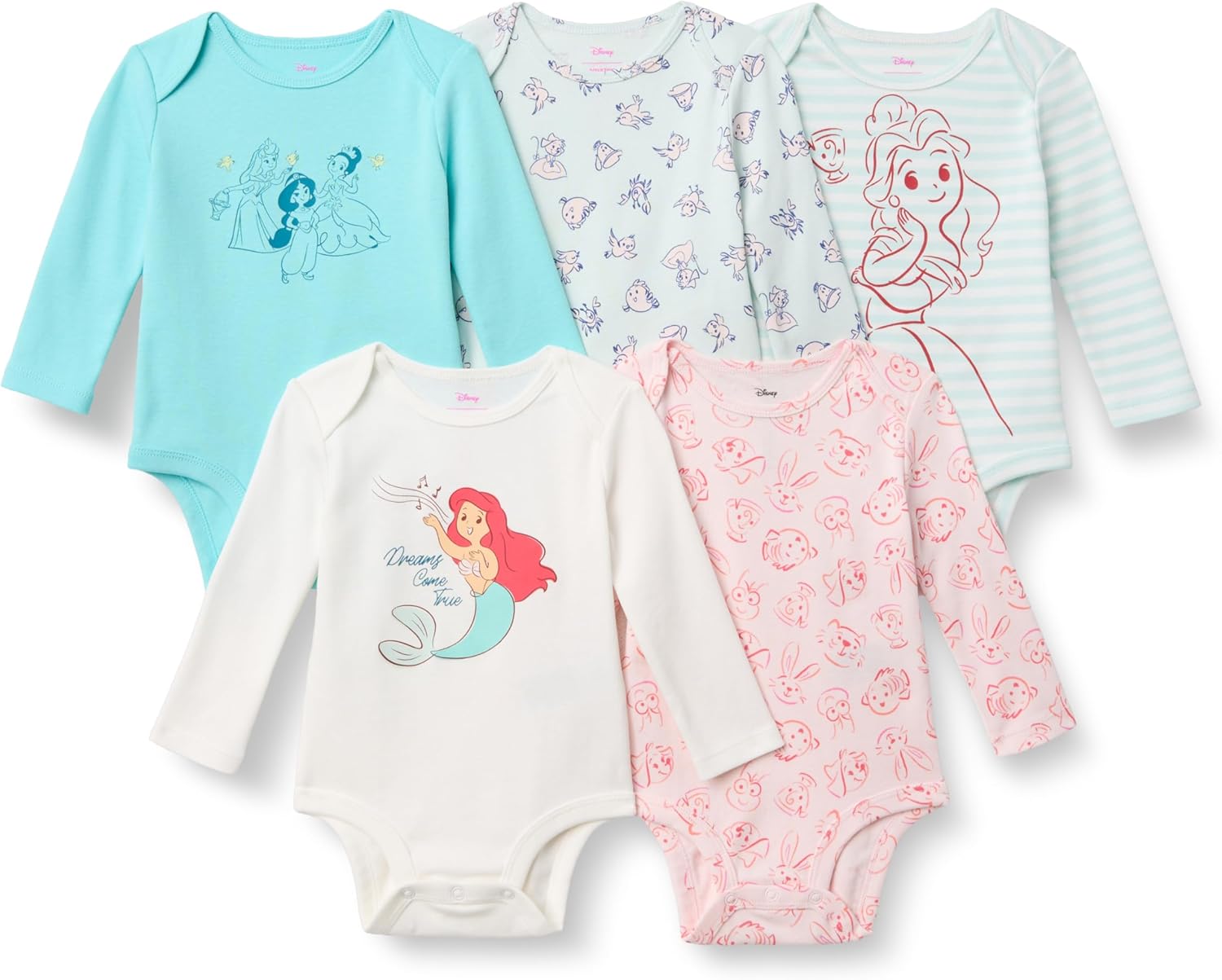 Thumbnail 6 de Amazon Essentials Disney | Marvel | Star Wars unisex babies’ long-sleeve bodysuits (pack of 5)