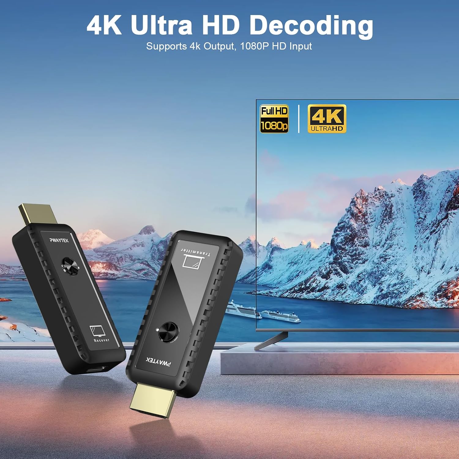 Detalle 2 de PWAYTEK HDMI Wireless Transmitter 50M