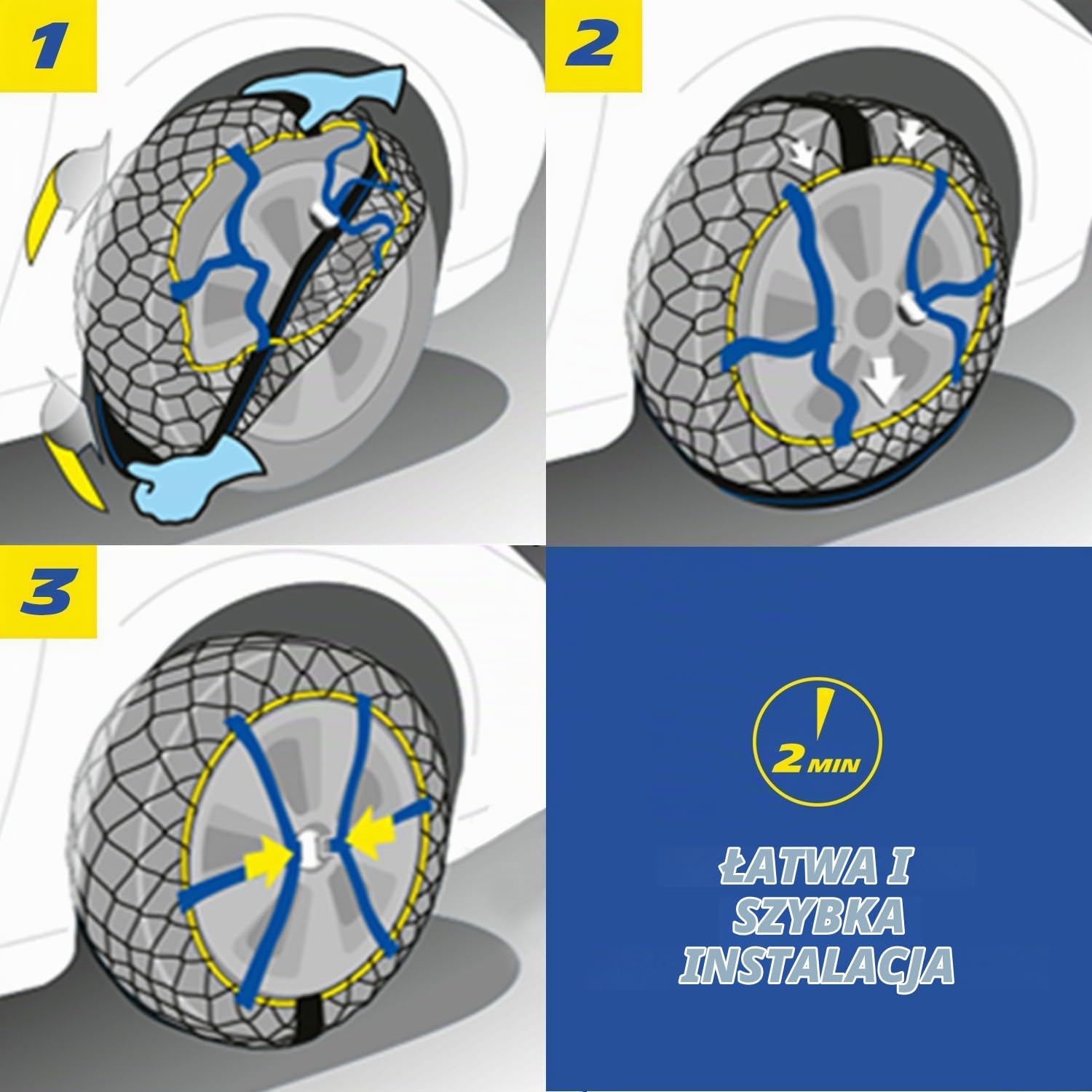 Thumbnail 2 de Michelin łańcuchy śniegowe do opon 13 i 14 cali z metalowym zapięciem