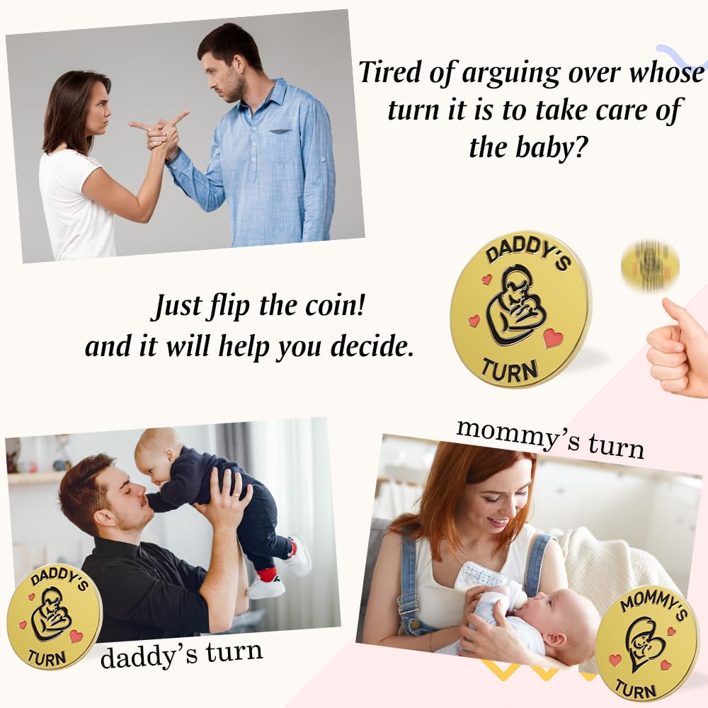 Detalle de Double-Sided New Parent Decision Coin, Stainless Steel