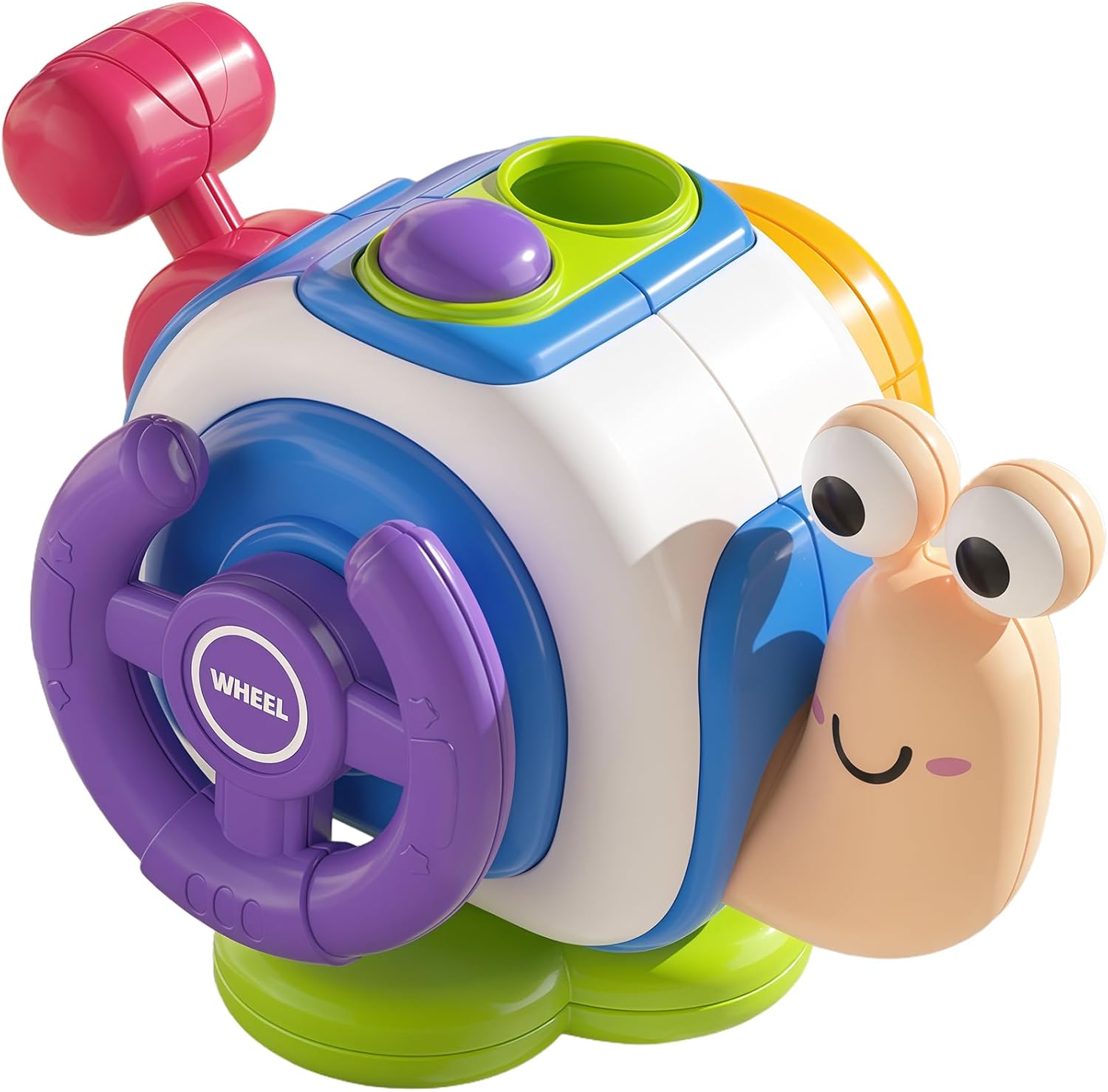 Detalle de ZCOINS Snail Travel Toy for Toddlers (18M+) – Montessori Sensory Busy Cube for Car & Plane Rides