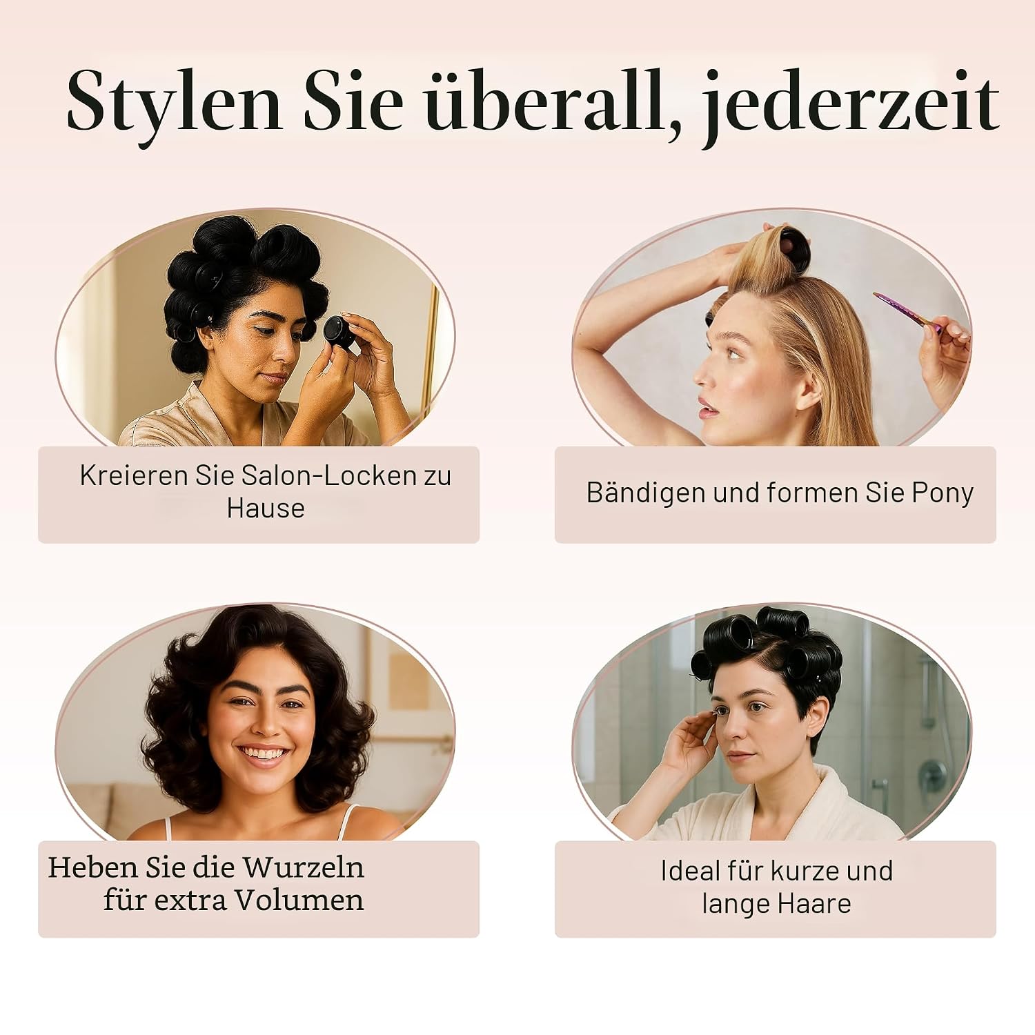 Thumbnail 5 de Kitsch Keramische Thermo-Haar-Roller 8er Set 🎀