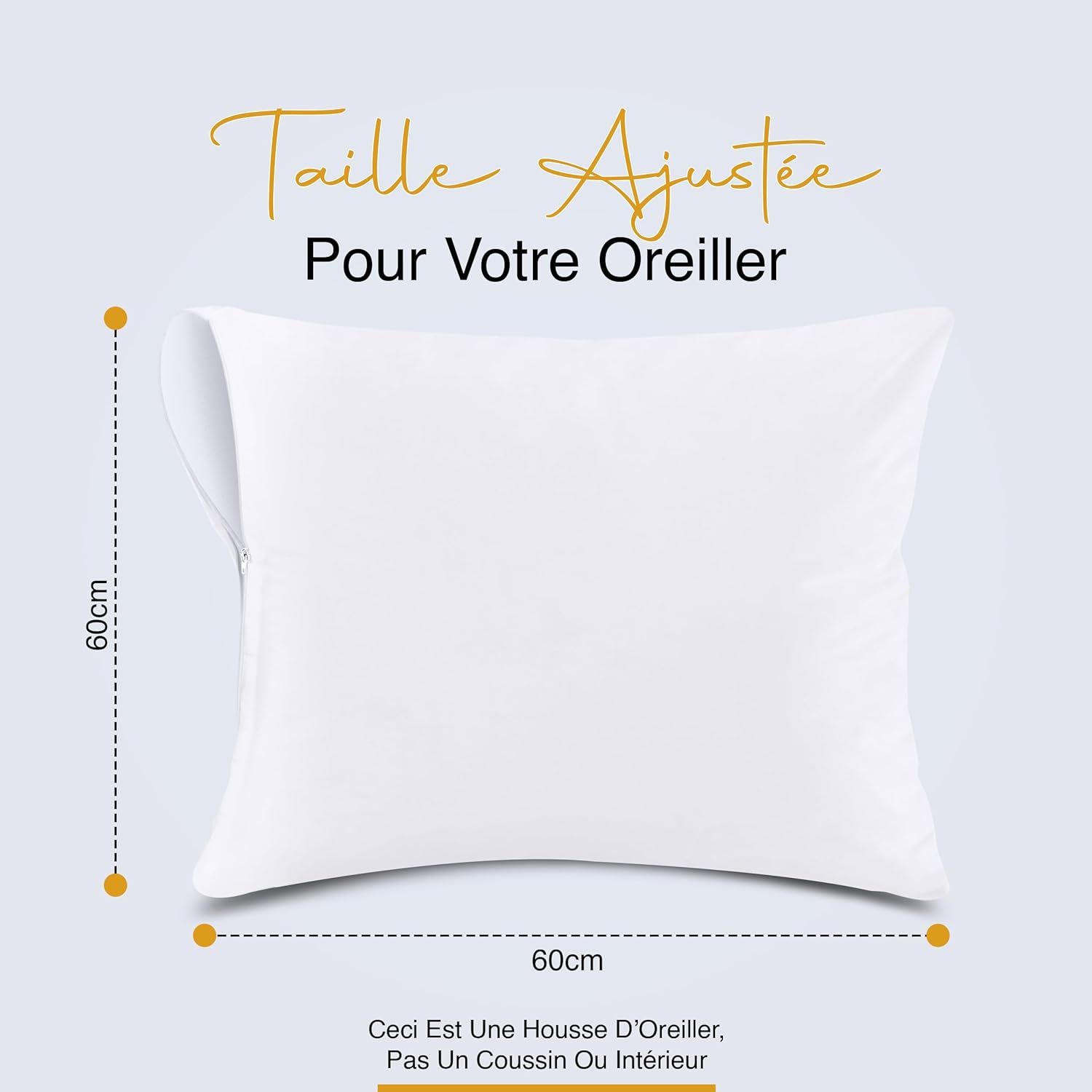 Thumbnail 1 de Utopia Bedding Protège Oreiller 60x60 cm