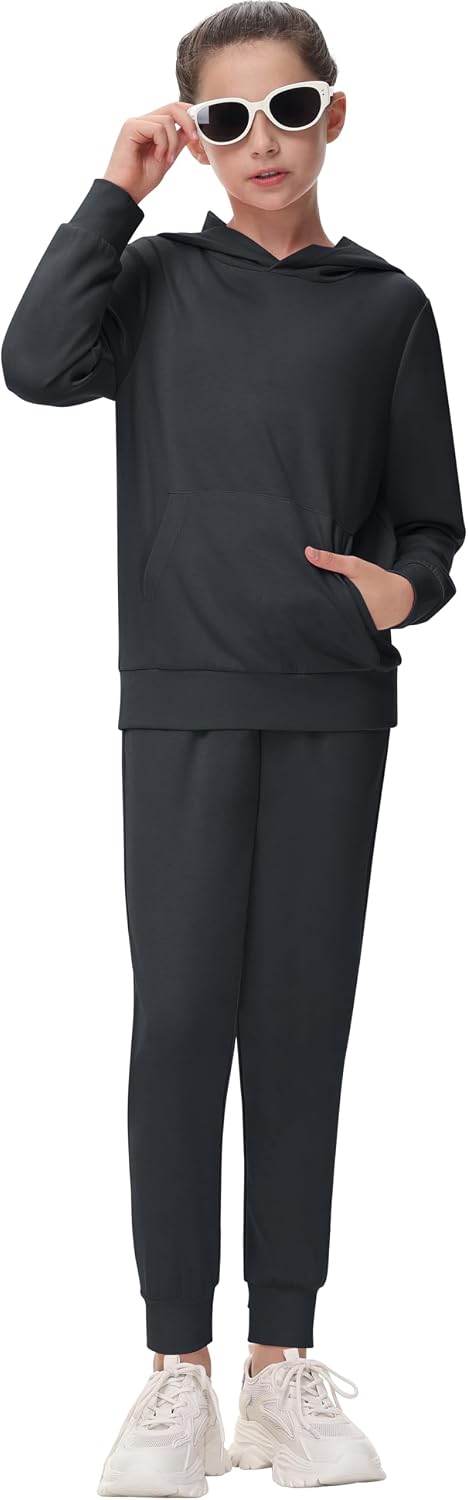 Thumbnail 1 de MoFiz Girls’ Two-Piece Tracksuit Set with Long-Sleeve Pullover Hoodie