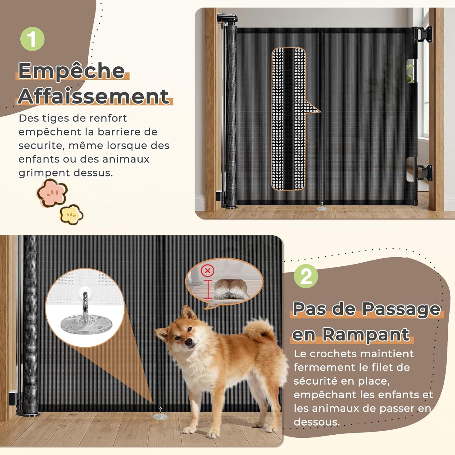 Detalle 2 de Ycozy Barrière de sécurité 200 cm