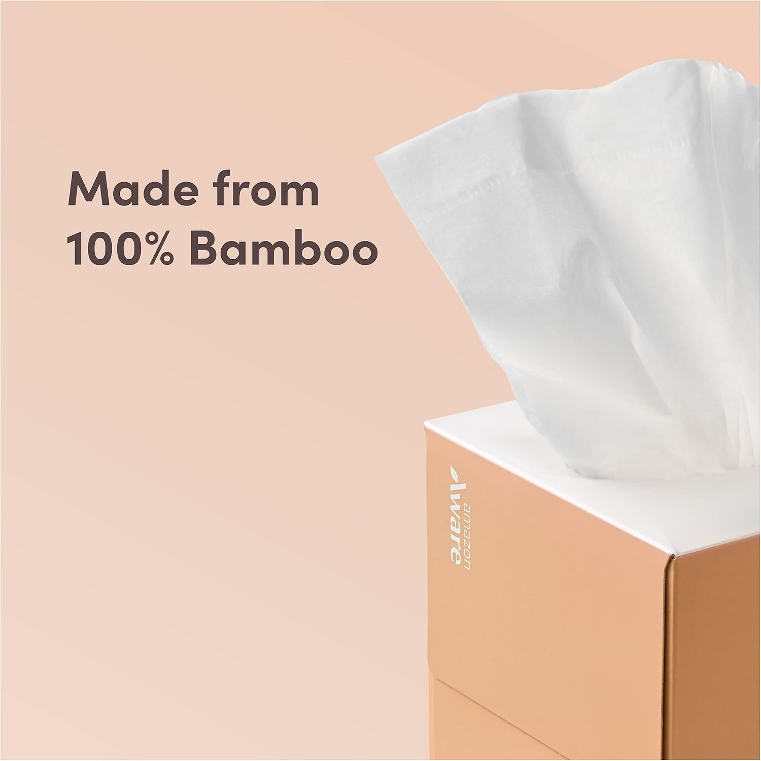 Detalle 2 de Amazon Aware 100% Bamboo Facial Tissues, 3-Ply, FSC Certified, 12 Pack (60 Sheets per Box, 720 Total)