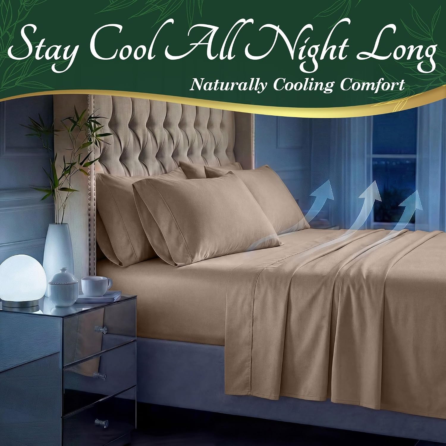 Thumbnail 2 de DECOLURE Viscose Bamboo King Sheets 6Pc 17