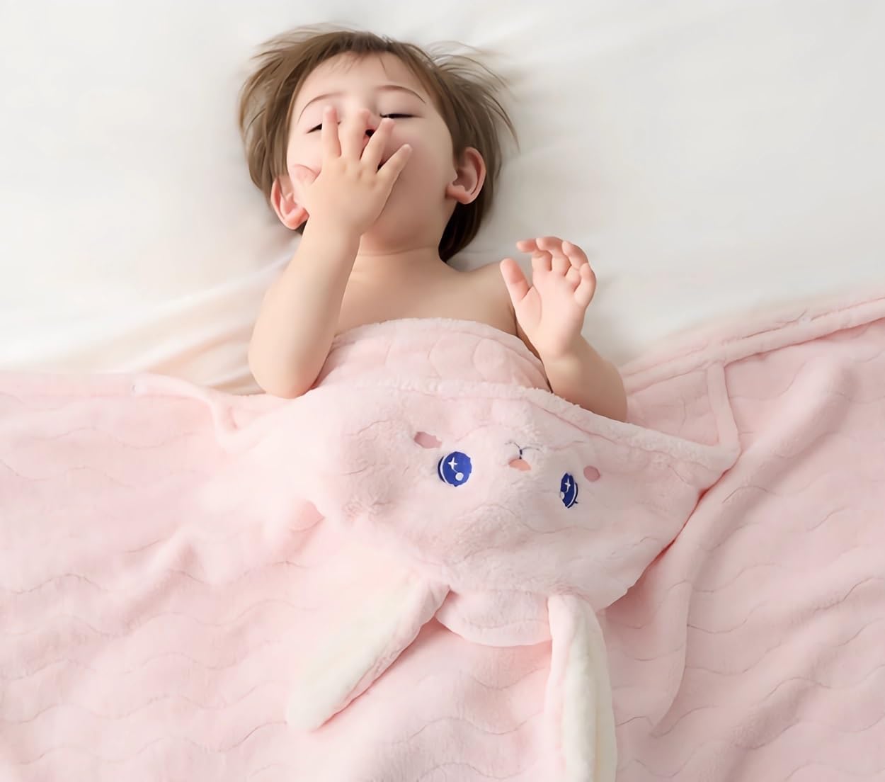 Thumbnail 2 de Fayscingo Baby Hooded Bath Towel – Soft Coral Fleece 120x80cm for Babies to 5 Years