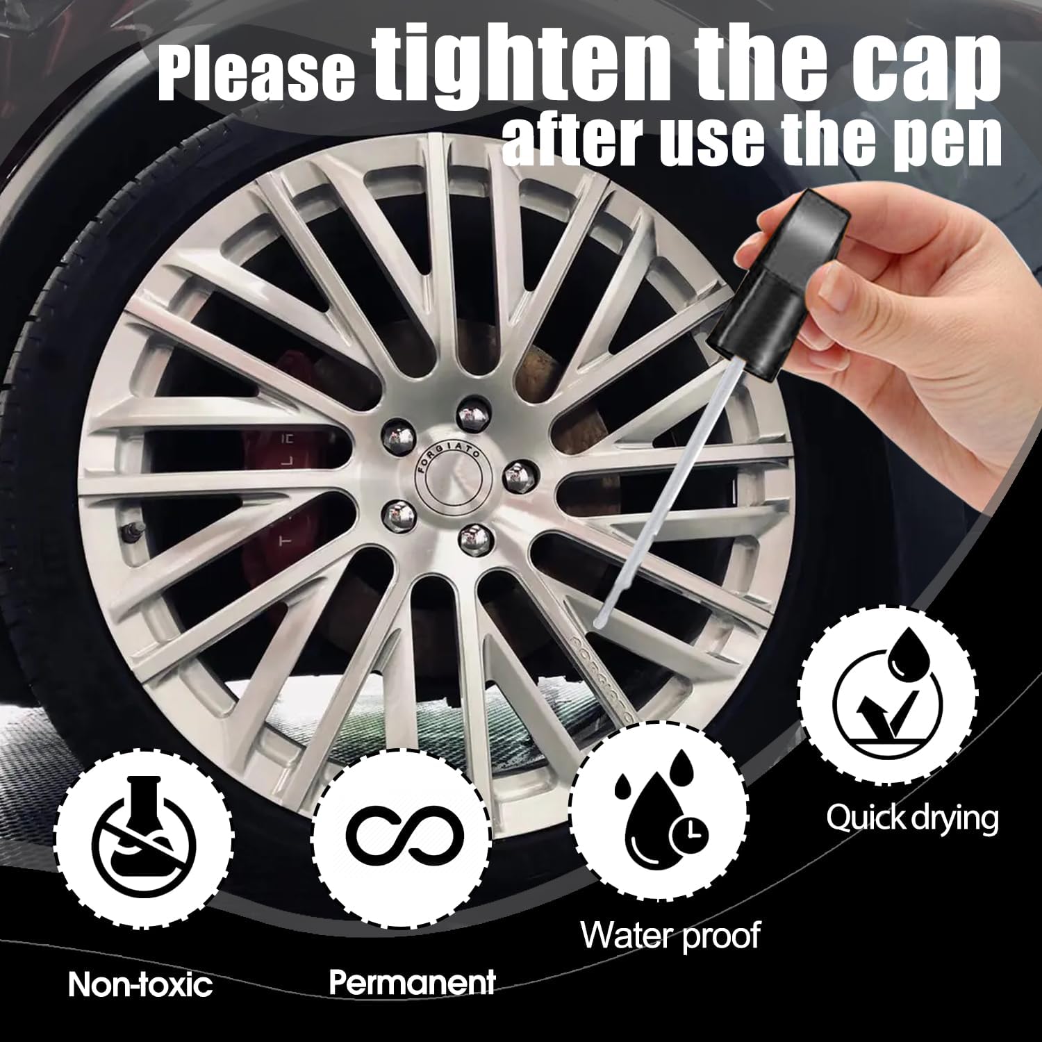 Thumbnail 5 de Gloss Black Rim Touch Up Paint – Wheel Repair Kit