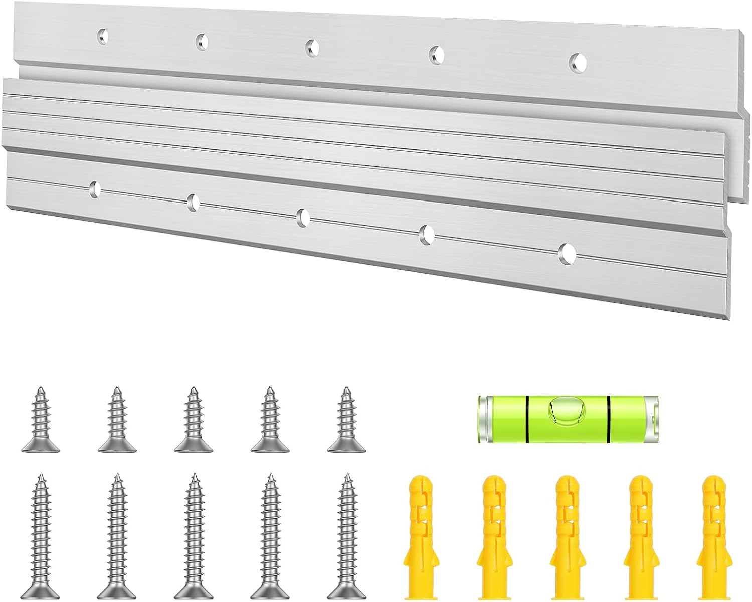 Detalle de Ainiv aluminiowy wieszak francuski Z 30 cm, srebrny, nośność do 36 kg