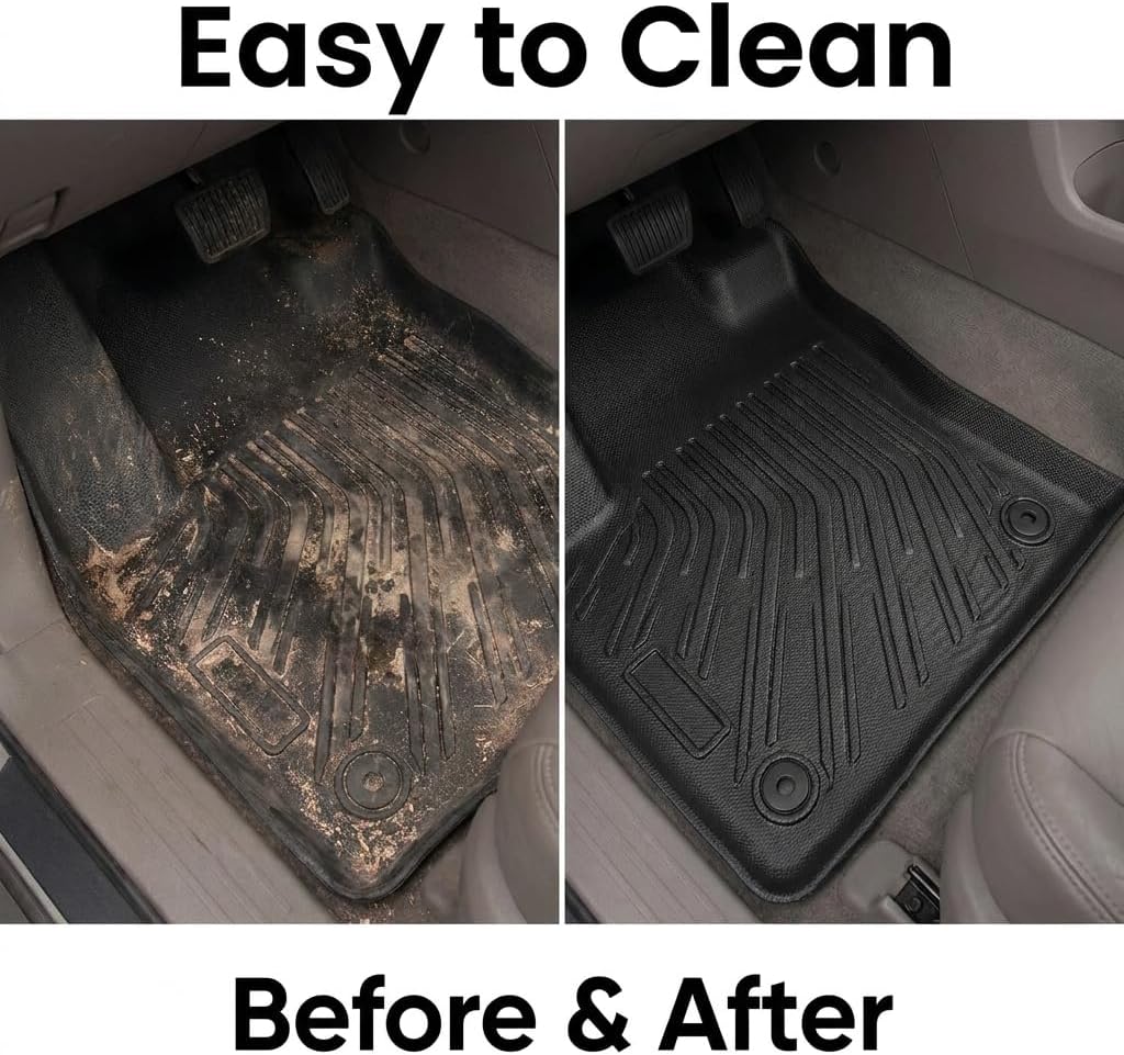 Detalle de AUTOPALS Floor Mats & 2-in-1 Cargo Mat for 2018–2026 VW Atlas 6-Seat