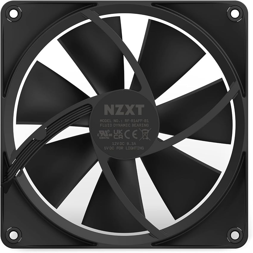 Detalle 2 de NZXT F140 Duo — ventiladores RGB 140 mm 🎛