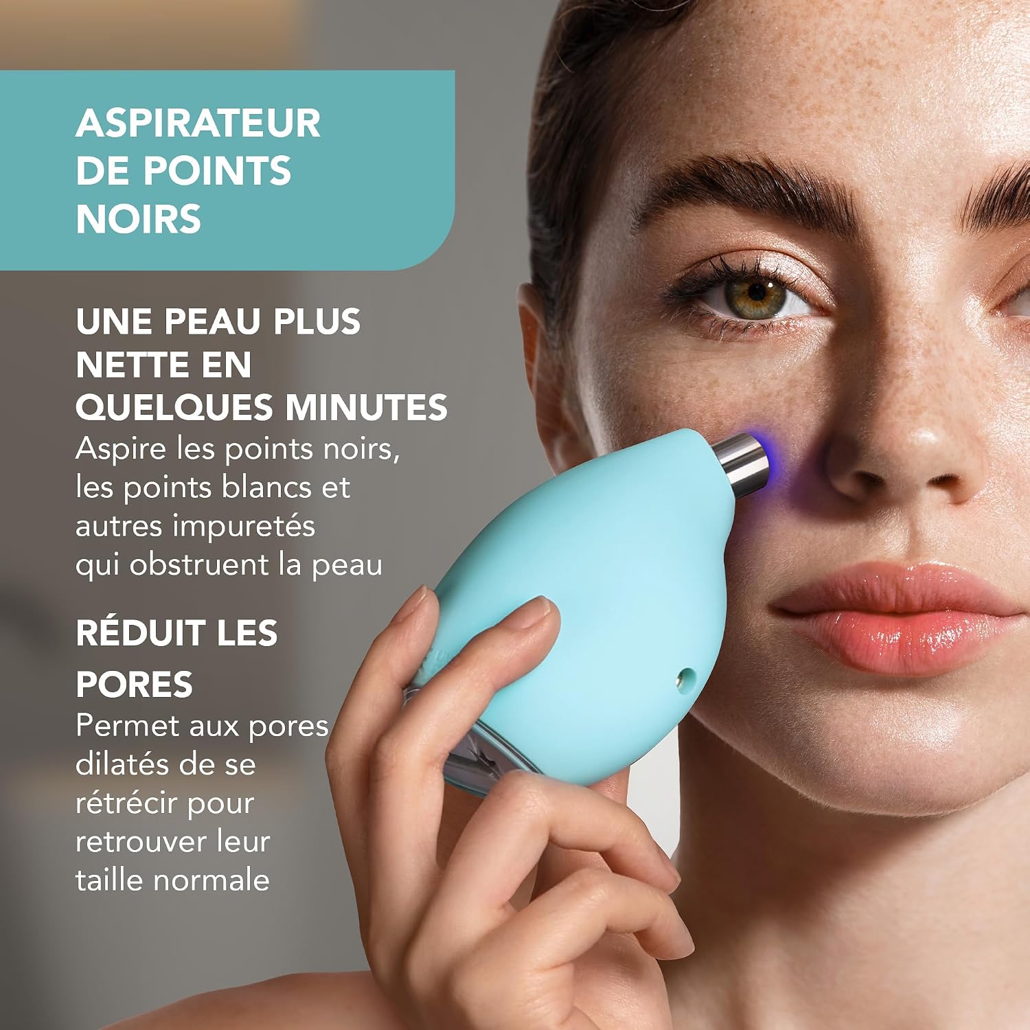 Detalle de FOREO KIWI Extracteur De Points Noirs – Aspirateur De Pores Avec Lumière