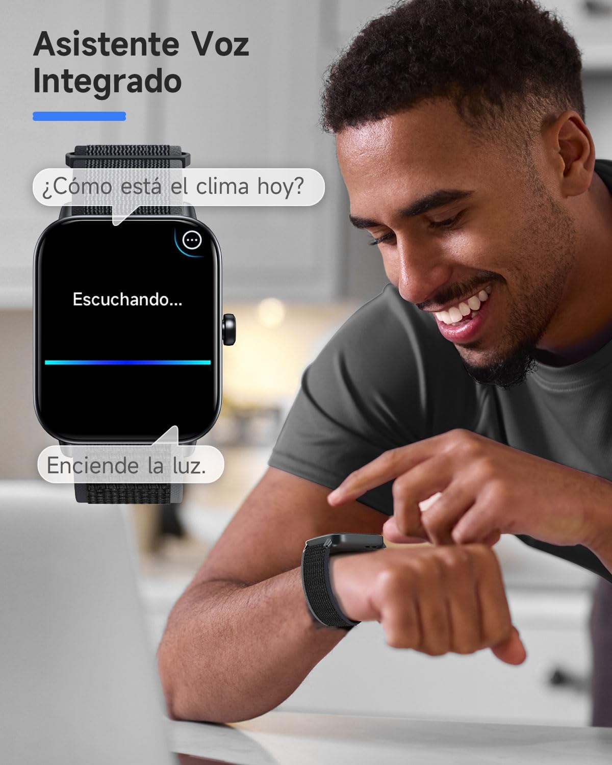 Detalle 2 de TOOBUR Reloj Inteligente Deportivo IP68 con Alexa 🕒