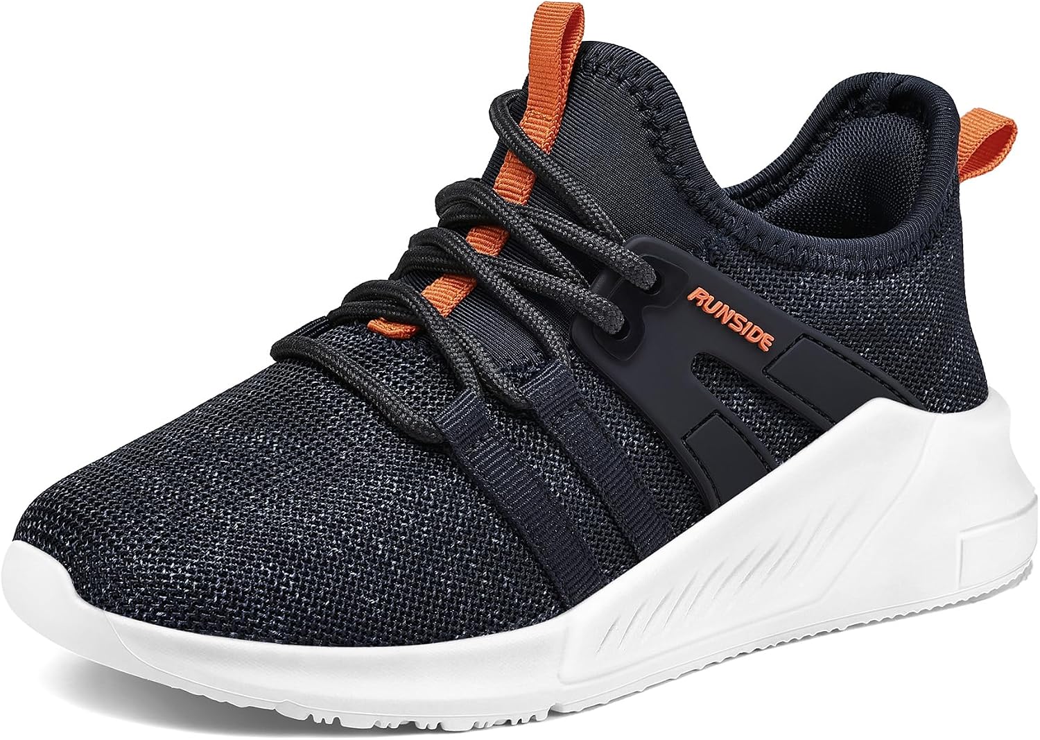 Detalle de RUNSIDE Kids Lightweight Breathable Tennis Shoes – Lace-Up Sneakers for Boys & Girls