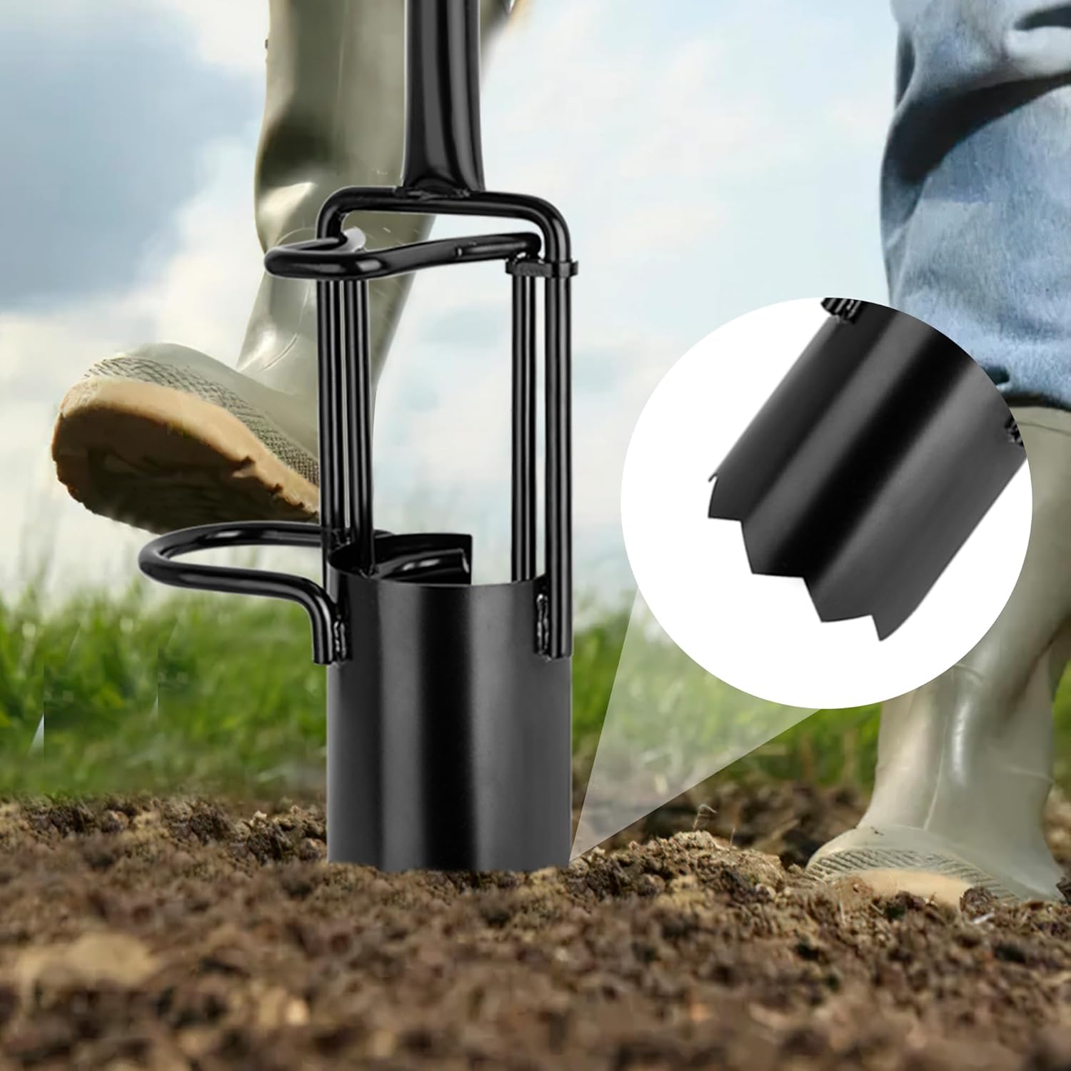 Thumbnail 5 de BARAYSTUS Bulb Planter Tool 5 in 1: una piantatrice da giardino a stelo lungo in acciaio al carbonio
