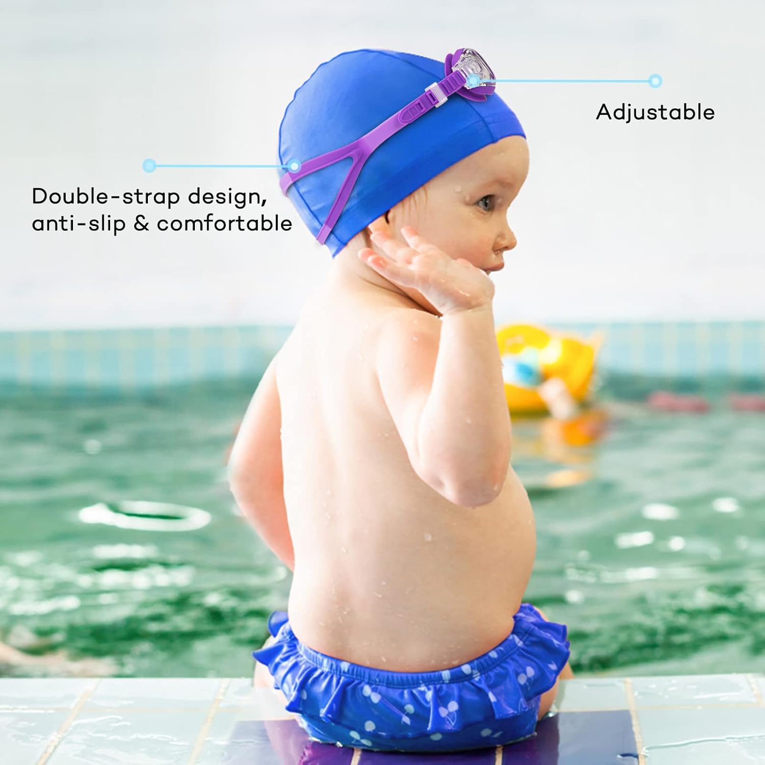 Thumbnail 3 de JATEKA Occhialini Nuoto Bambini Unisex Anti-Appannamento – Set con tappi orecchie e clip nasale, protezione UV e lenti HD