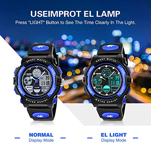 Thumbnail 3 de Hikidye Sport Watch for Boys (Ages 3–12): Waterproof LED Wristwatch with Alarm and Chronograph