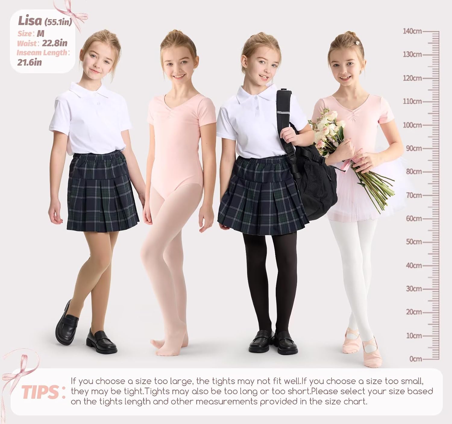 Detalle de SKIDREAM Girls' Ballet Tights 50D
