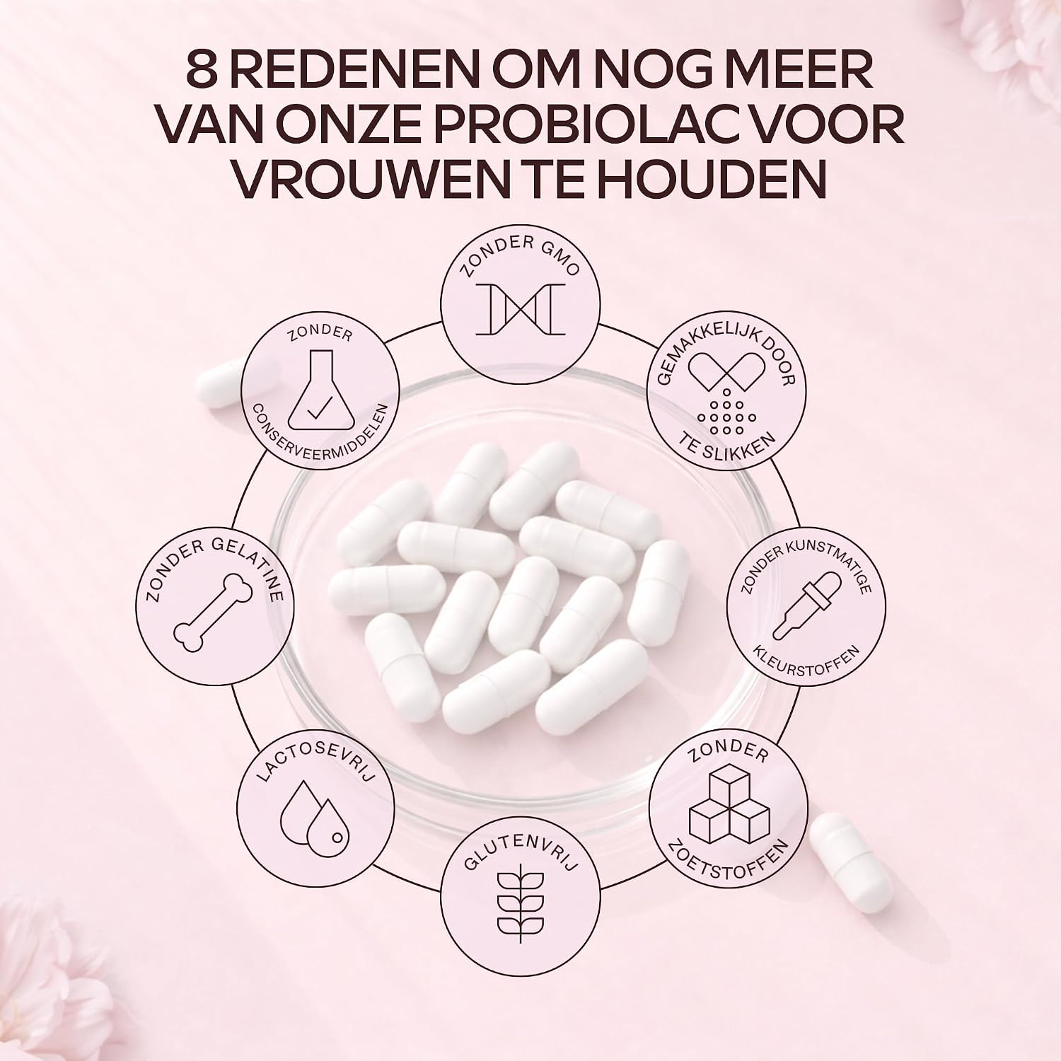 Detalle 2 de AAVALABS Women Probiolac probioticacapsules met 4 bacteriestammen en inuline
