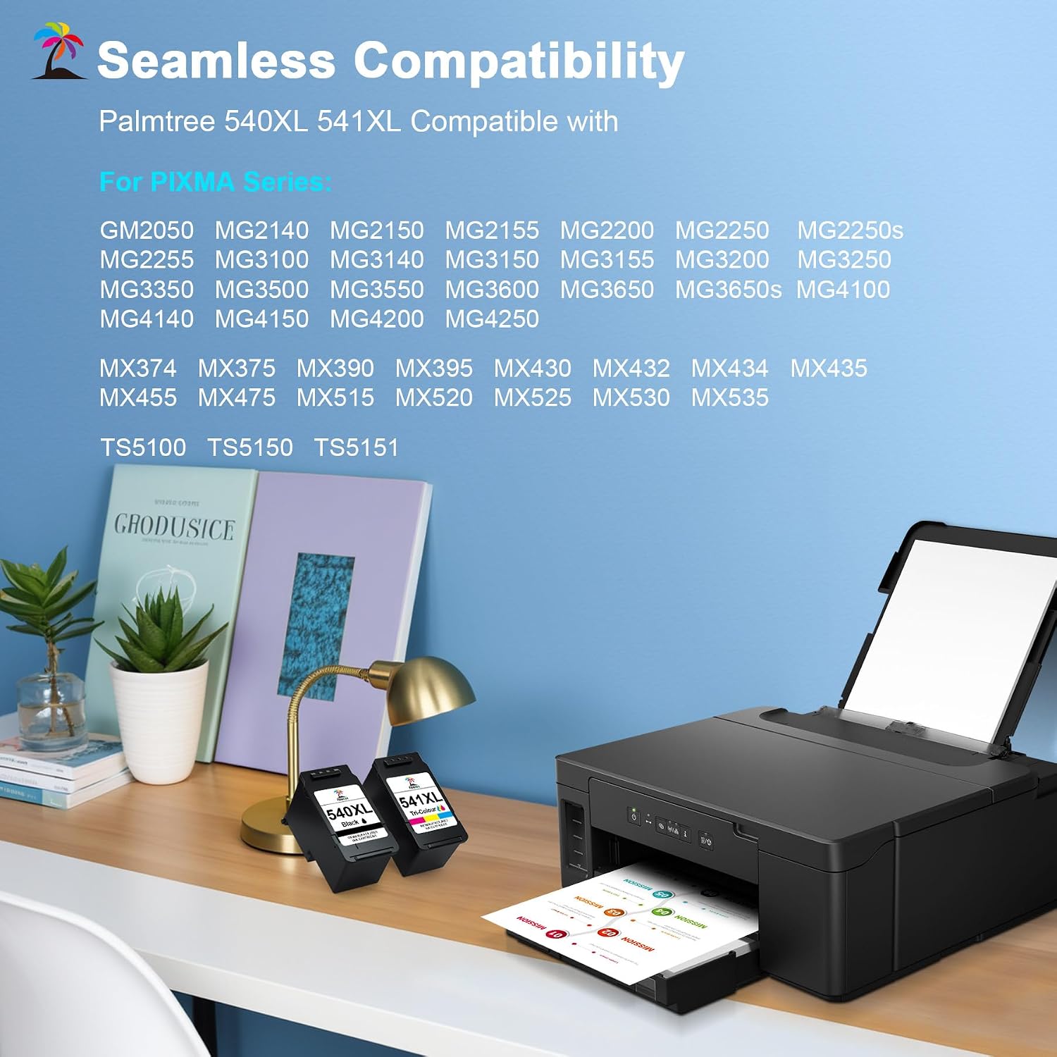 Detalle de Palmtree 540XL and 541XL compatible ink cartridges 2-pack đź–¨