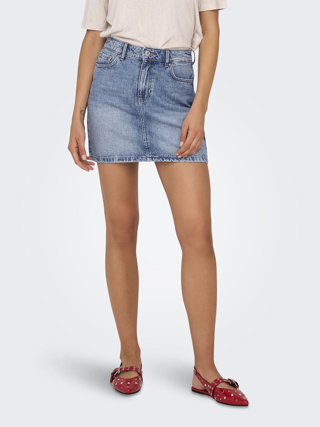 Detalle de ONLY Jeansrock ONLSTELLA – Denim Kurzer Rock für Damen