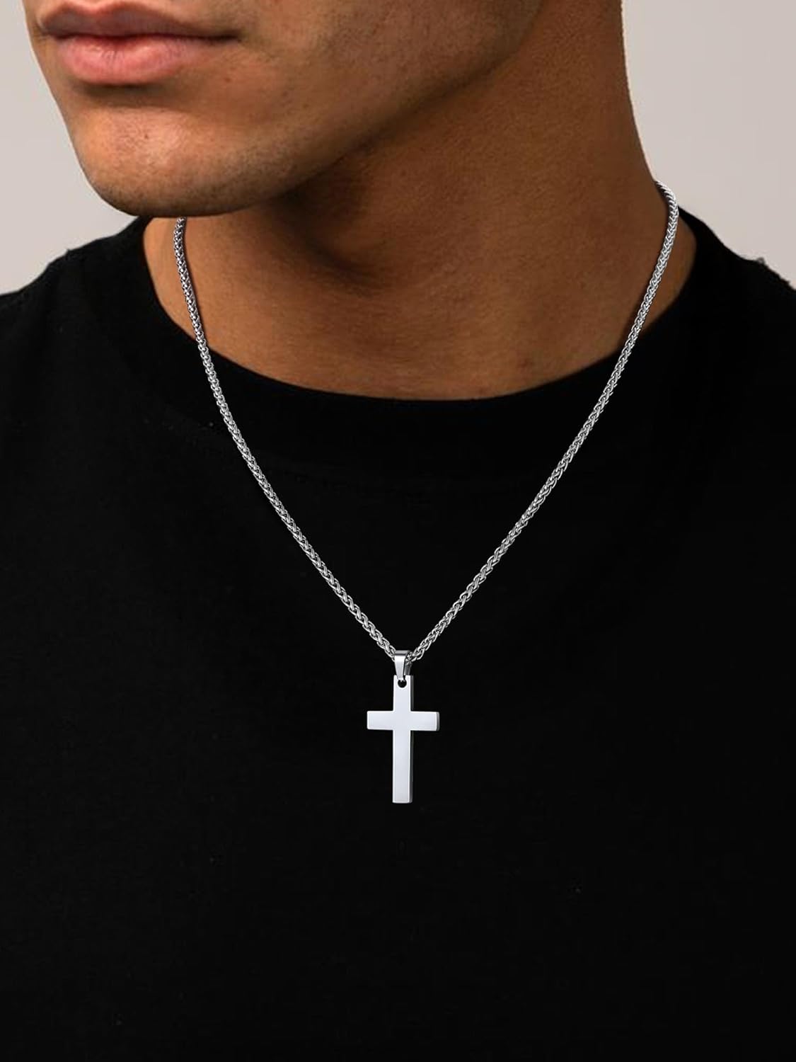 Thumbnail 4 de Collana con pendente a croce PROSTEEL in acciaio 316L (senza nichel), con confezione regalo
