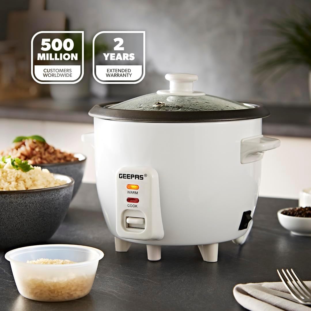 Detalle de Geepas 0.6L Electric Rice Cooker, 300W