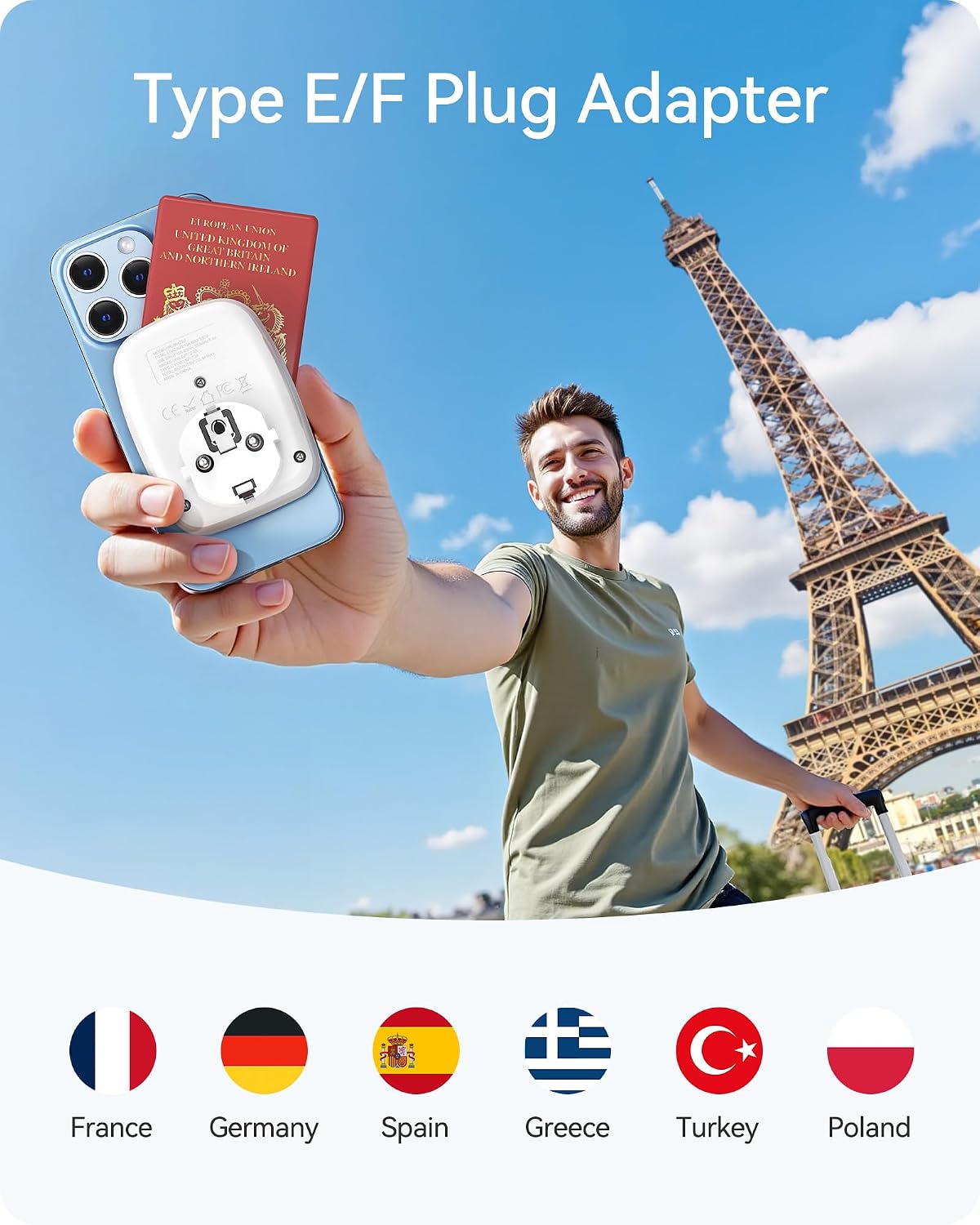 Thumbnail 1 de LENCENT UK to European Plug Adapter