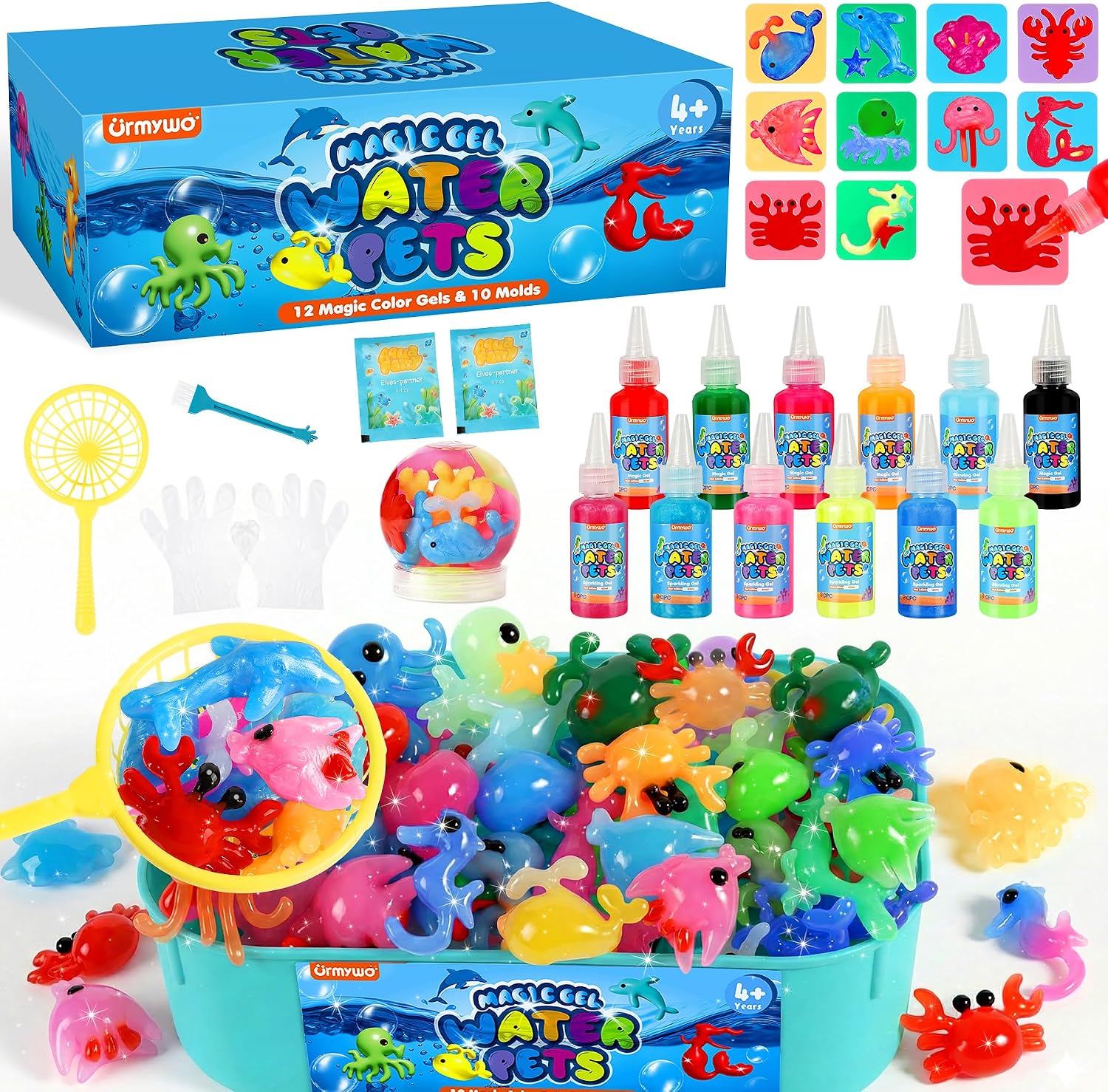 Detalle de URMYWO Magic Water Gel Toy Kit – DIY 3D Wasser-Gel Formen Set