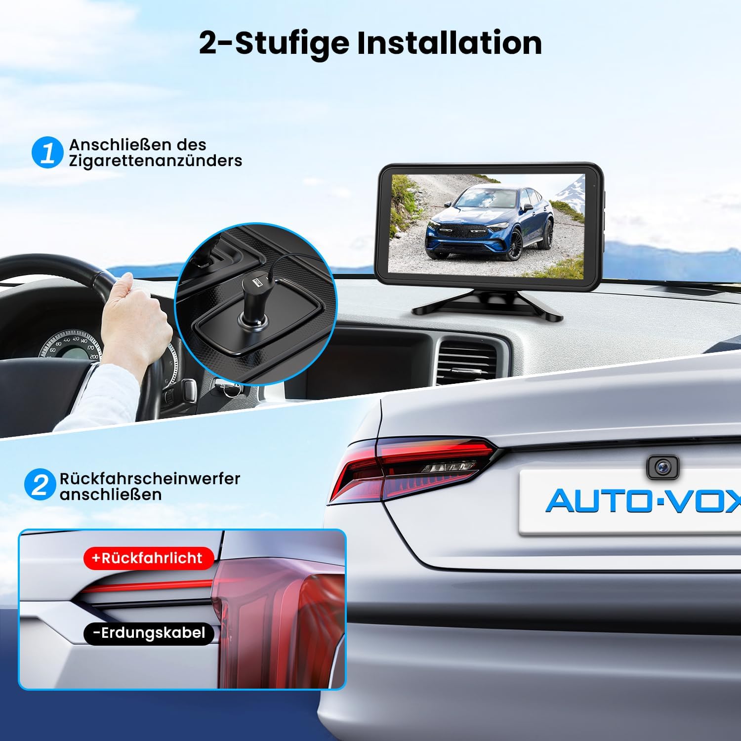 Detalle de AUTO-VOX W12 5" Rückfahrkamera