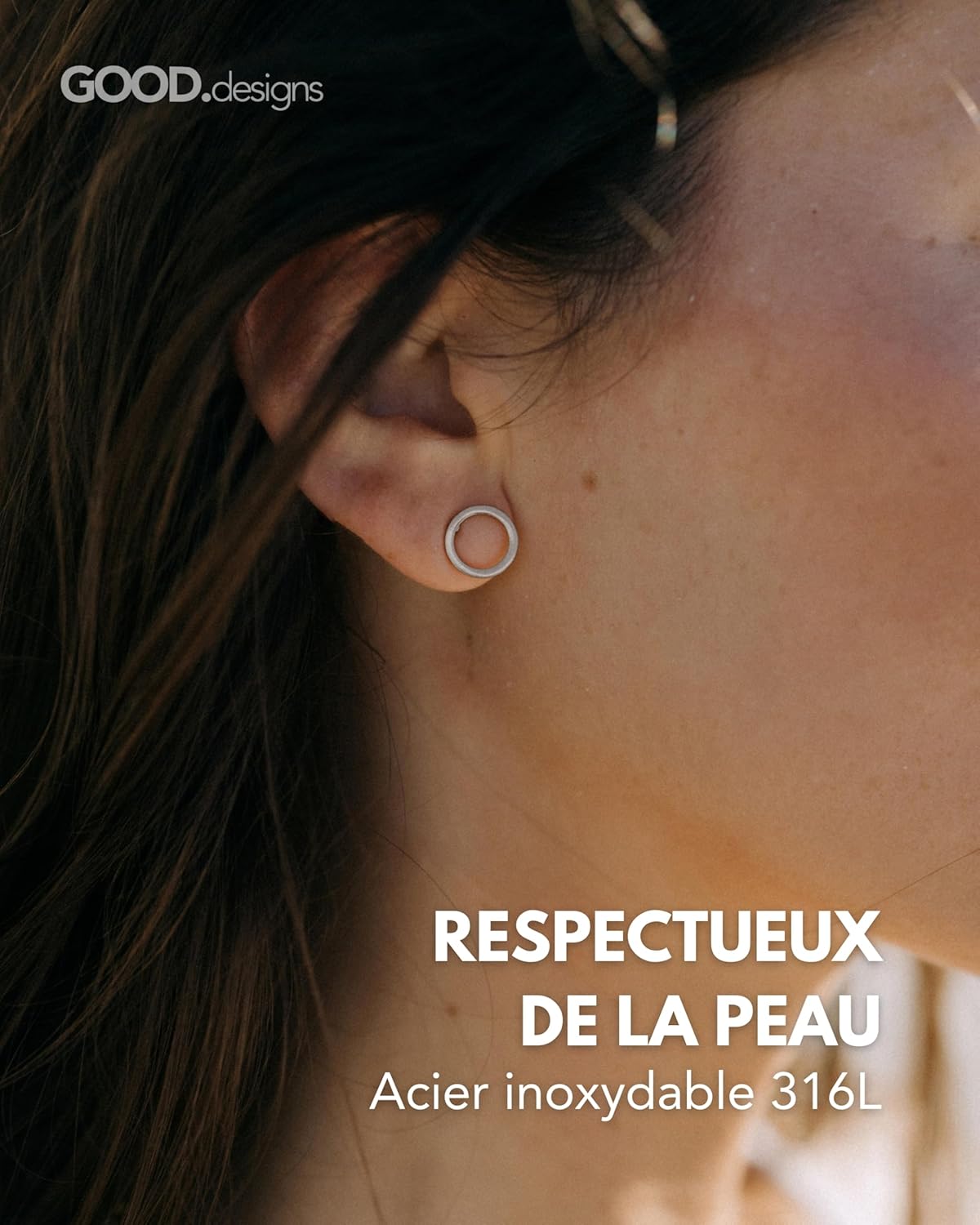 Thumbnail 1 de Boucles d'oreilles cercle or rose