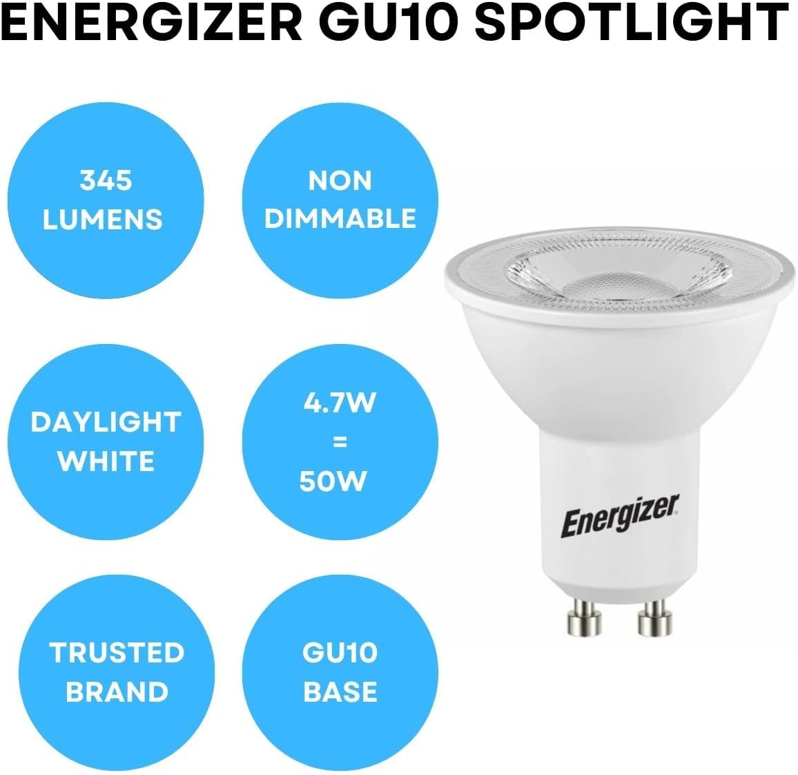 Thumbnail 1 de Energizer GU10 LED Bulb 6500K daylight, pack of 10