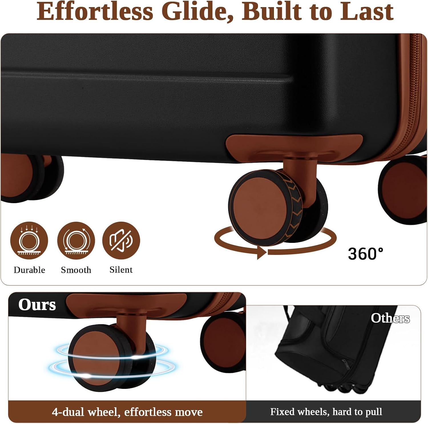 Thumbnail 4 de Kono 28" Large Suitcase: Lightweight 94L PC+ABS Hard Shell with 360° Wheels