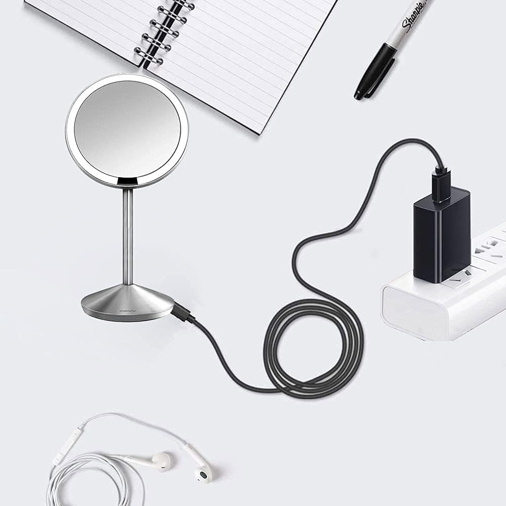 Thumbnail 6 de 5FT Micro USB Charger Cable for Simplehuman Round Mirrors (5" & 8"), USB-A to Micro USB, Black