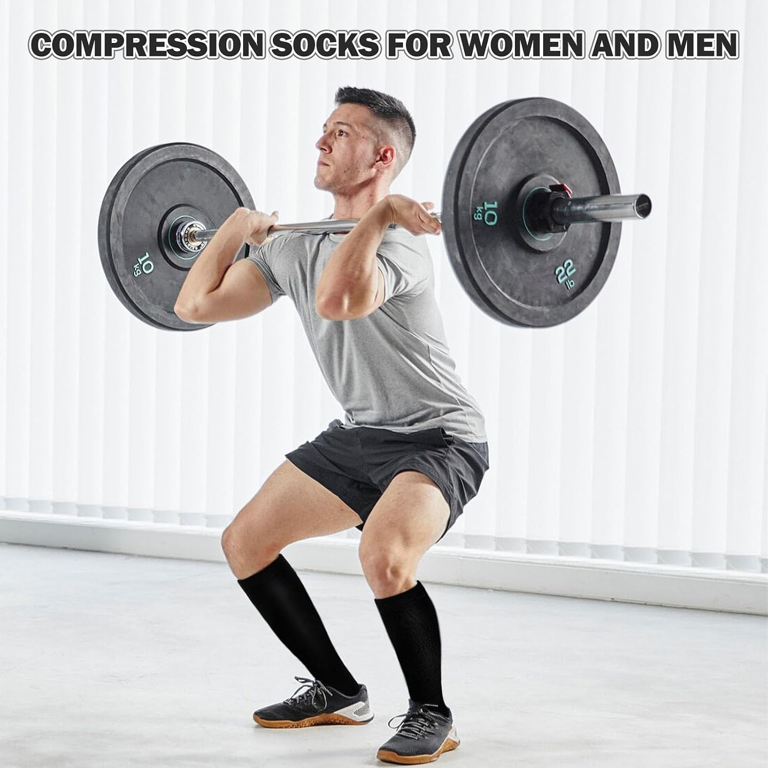 Detalle 2 de LEOSTEP 4 Pairs Compression Socks for Women & Men