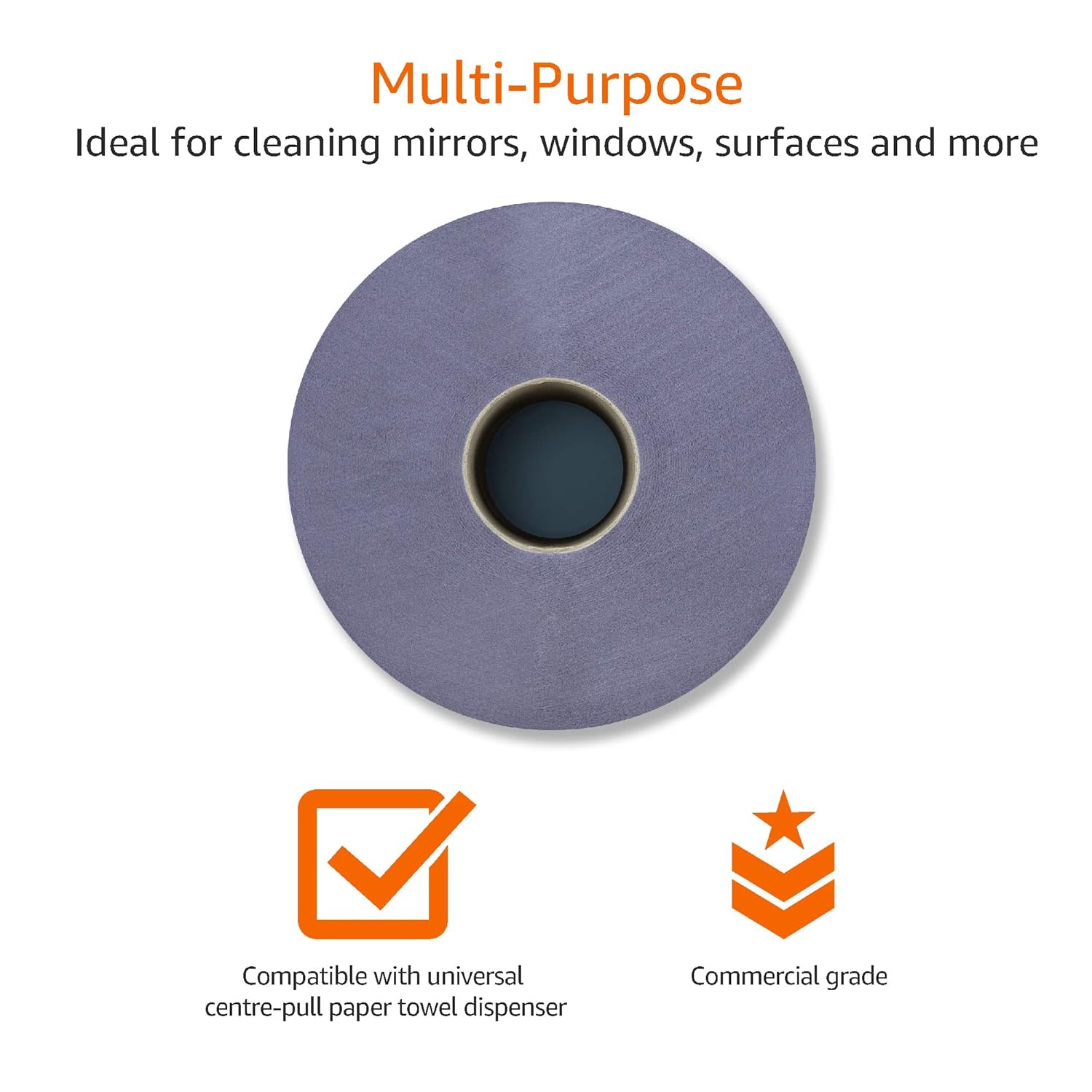 Detalle de AmazonCommercial Multipurpose Wiping Paper 6 rolls 🧻