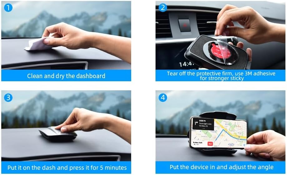 Detalle 2 de APPS2Car GPS02 Dashboard Sat Nav Mount, Folding Shell and 3M Adhesive Base