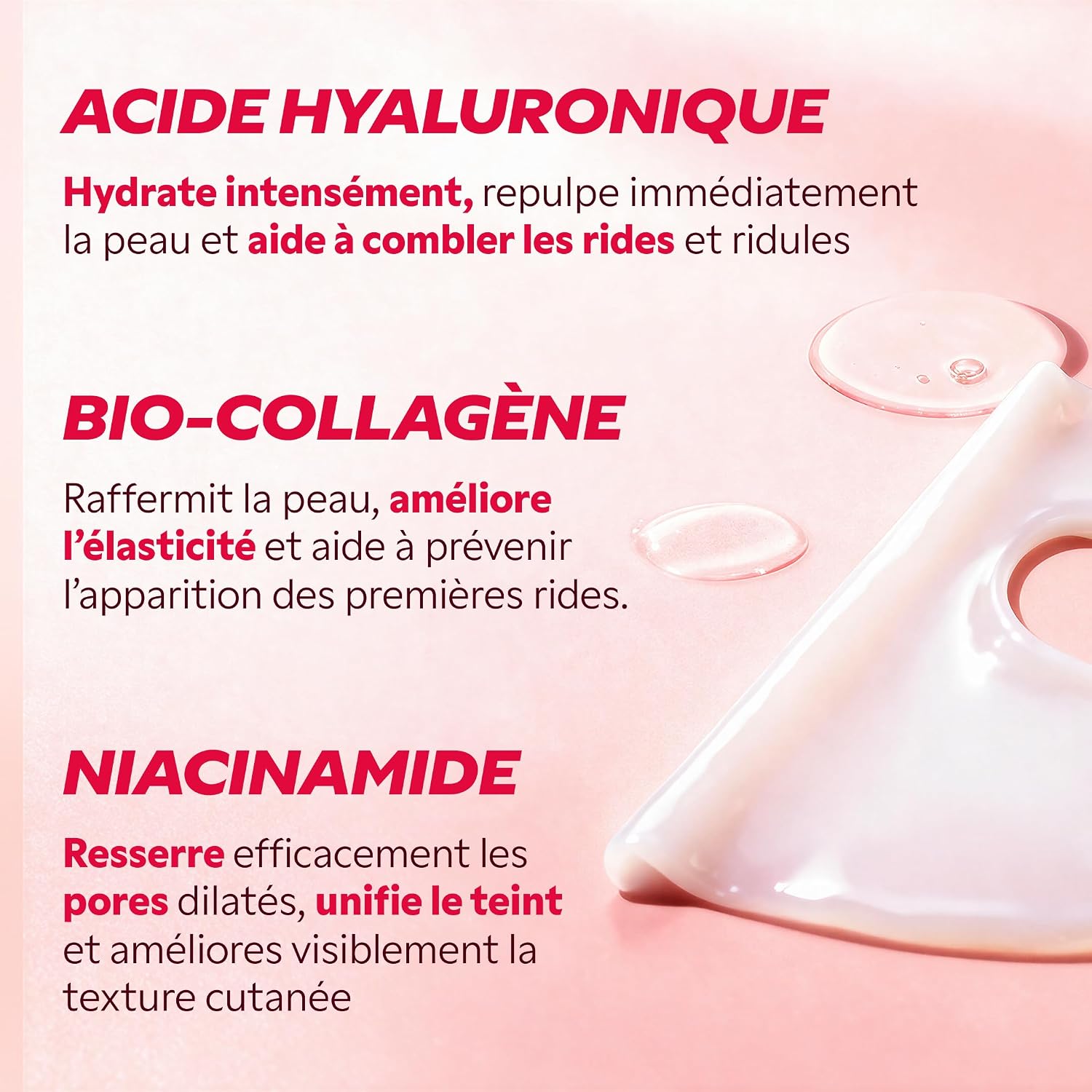 Detalle 2 de MY SOS BEAUTY Masques hydrogel visage au collagène marin, pack de 4 x 40 g