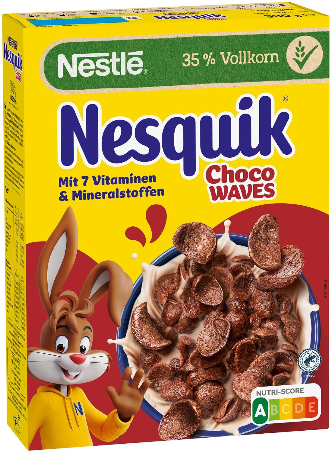 Thumbnail 2 de Nestlé Nesquik Choco Waves: Schoko Knusper-Frühstück mit 33% Vollkornanteil (2er Pack, 330 g)