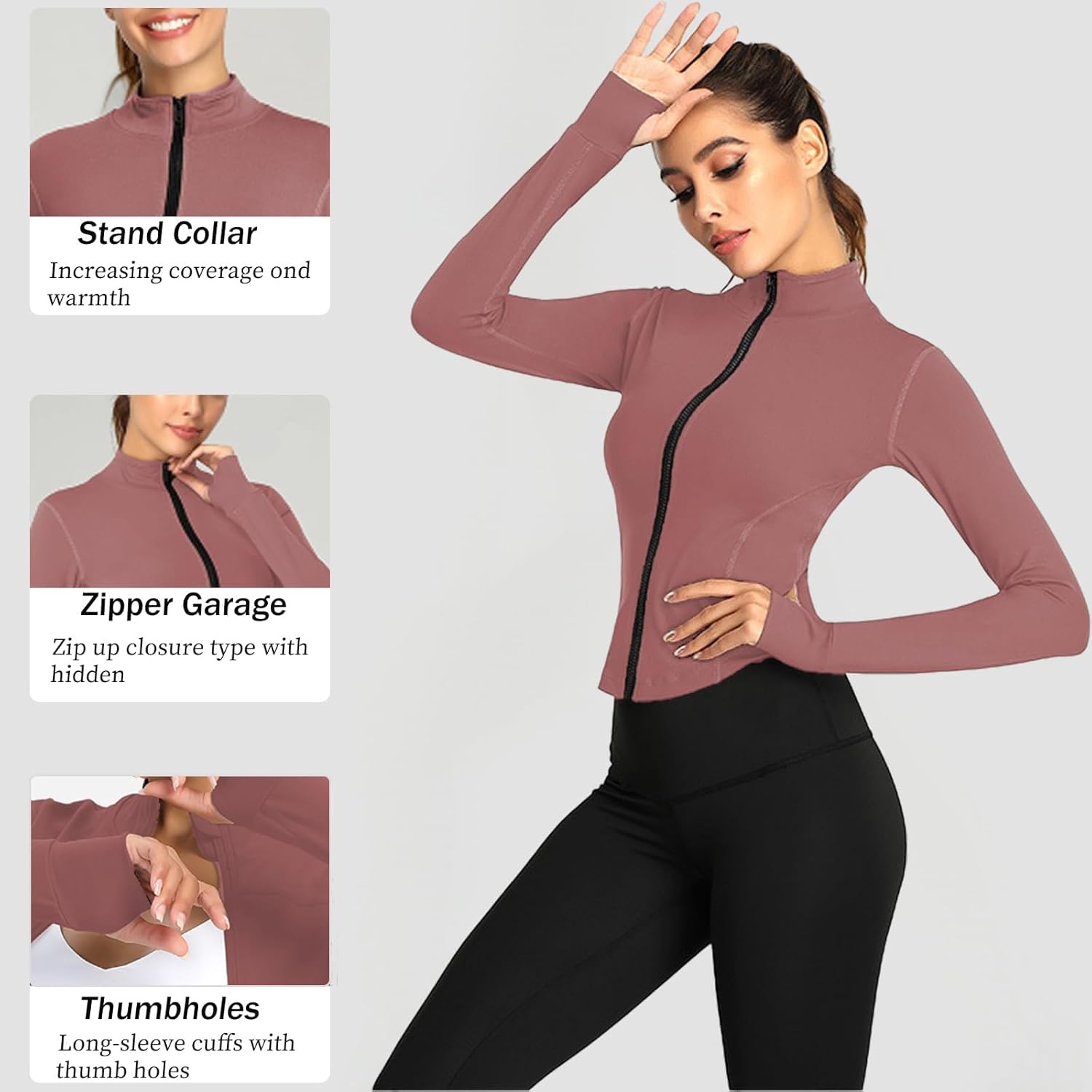 Detalle de XDSP Damen Laufjacke Sportjacke Langarm