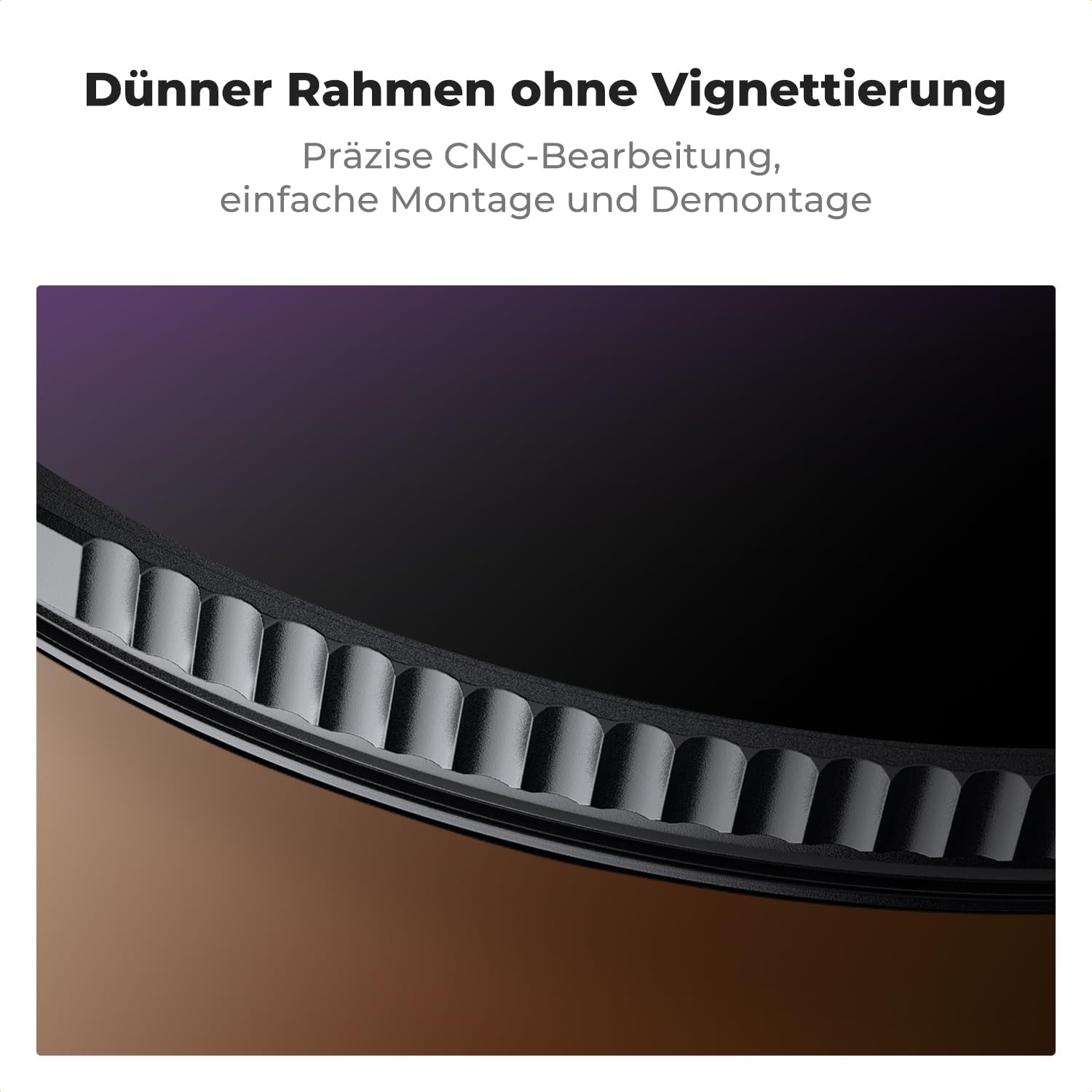 Detalle de K&F Concept 82mm ND100000 Sonnenfinsternisfilter – 16,6 Blendenstufen für Himmelsereignisse