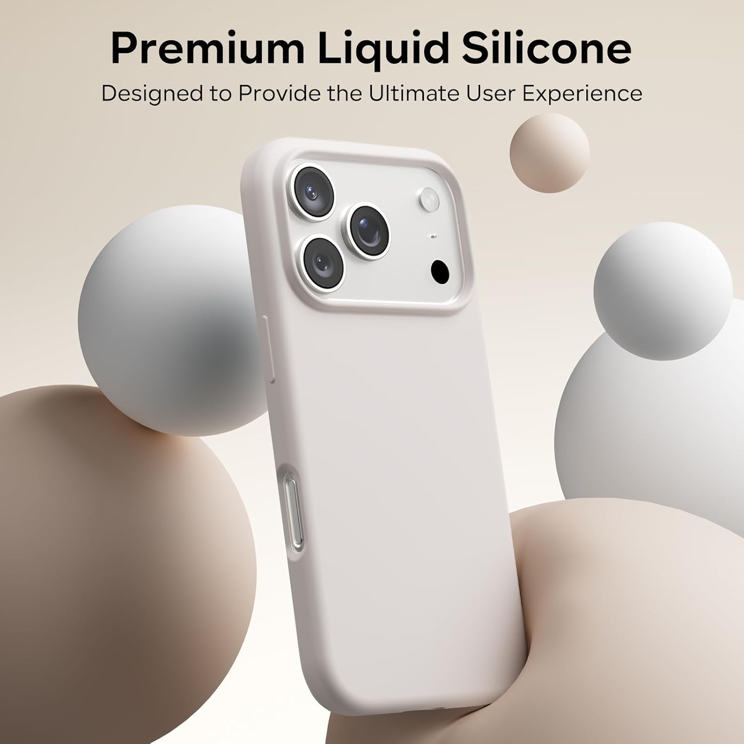 Thumbnail 4 de ACRONIX Slim Liquid Silicone Case for iPhone 17 Pro Max 6.9" – Grey