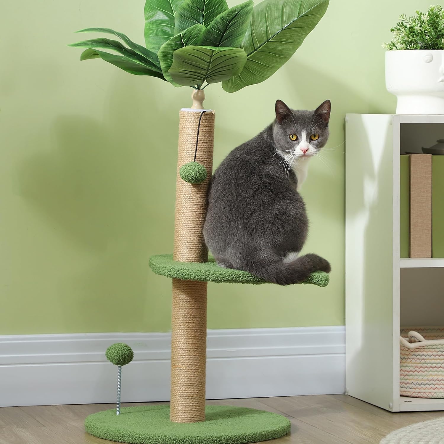 Thumbnail 6 de PawHut arbre à chat 83 cm Vert