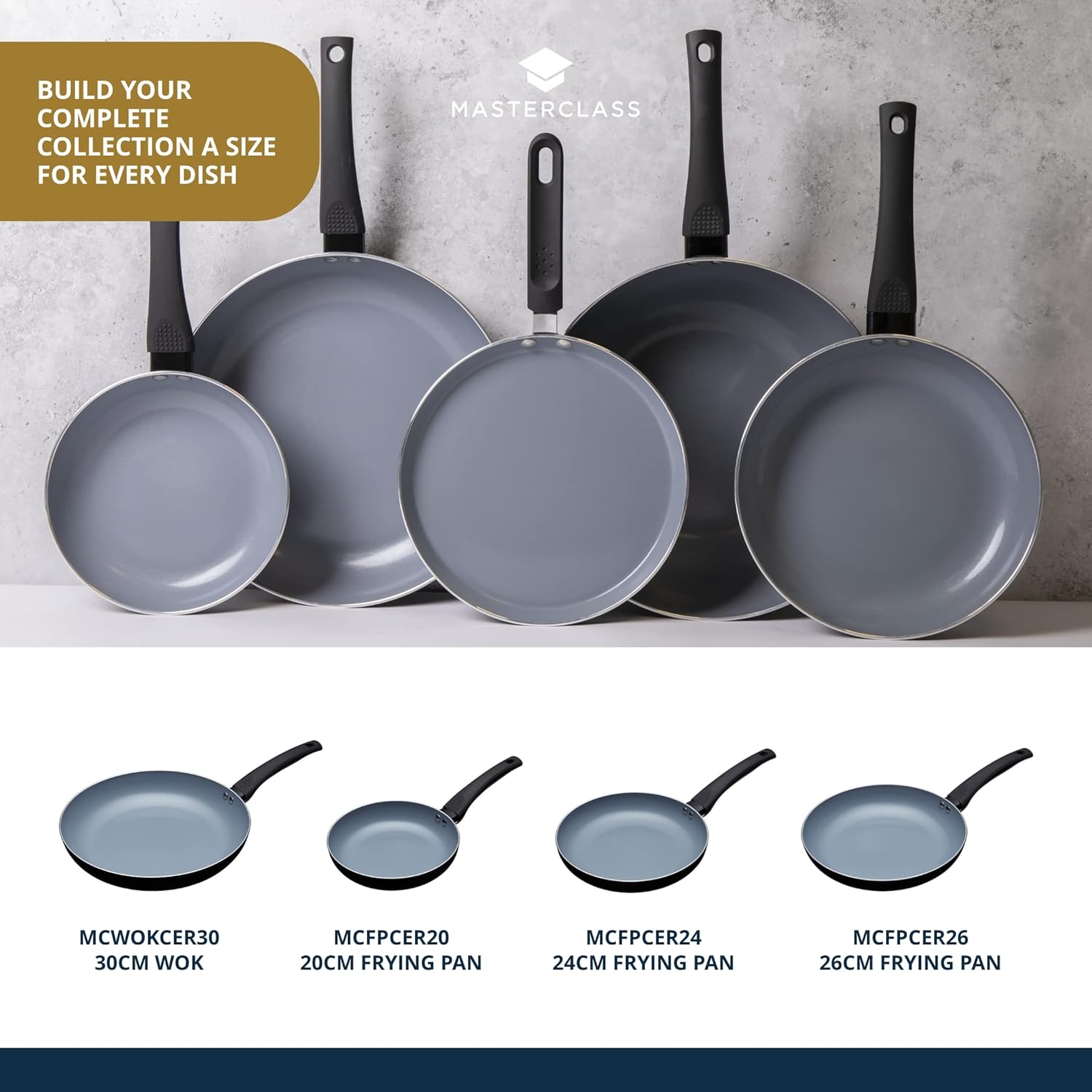 Detalle de MasterClass Poêle à Crêpes Antiadhésive Eco, 24 cm – Sécurité Induction
